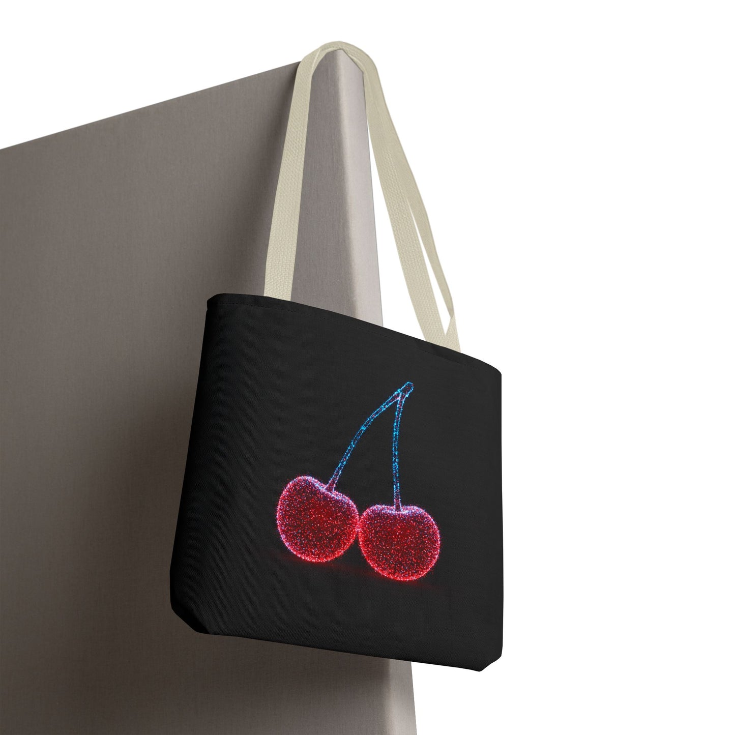 Sparkling Cherry Tote Bag Reusable Bag Shopping Bag Cherry Bag Reusable Tote