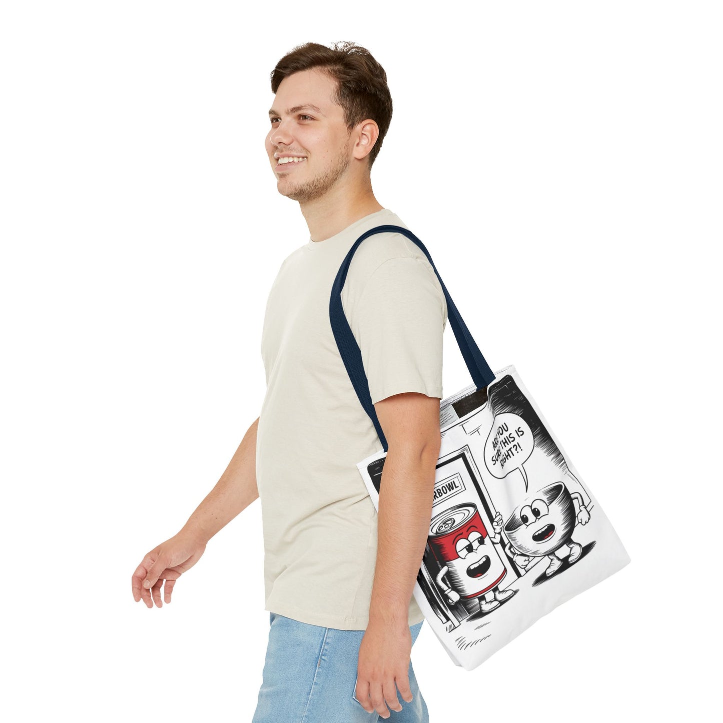 Tote Bag - Comic Superbowl Soup Design