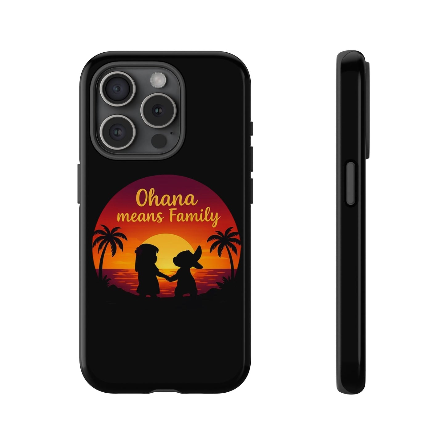 Ohana Means Family iPhone Case ā Lilo and Stitch-Inspired Cover ā Cute Tropical Gift ā Protective iPhone Case