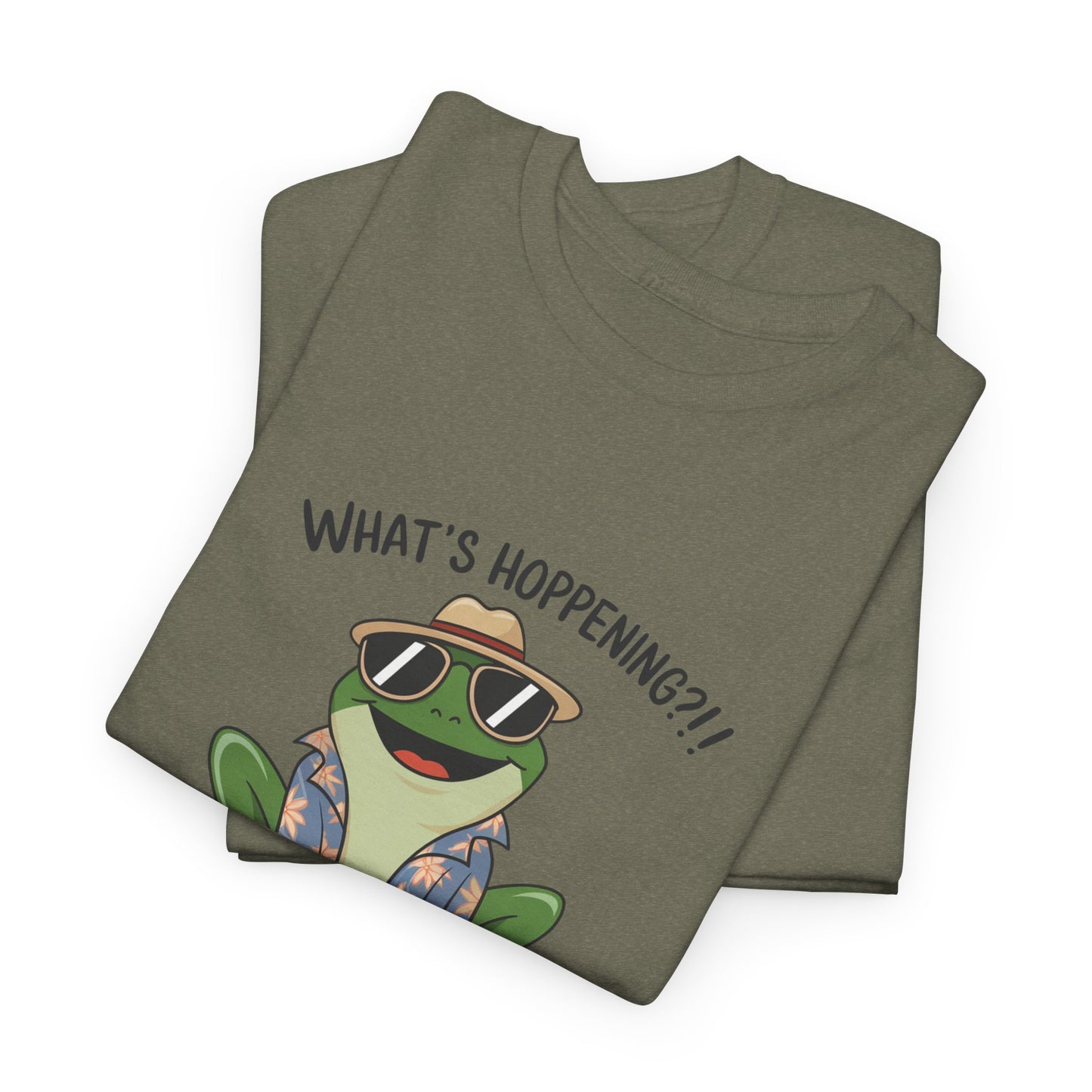 Funny Frog Shirt | What’s Hoppening T-Shirt | Cool Frog Graphic Tee | Amphibian Dad Joke Shirt | Cottagecore Animal Lover Gift