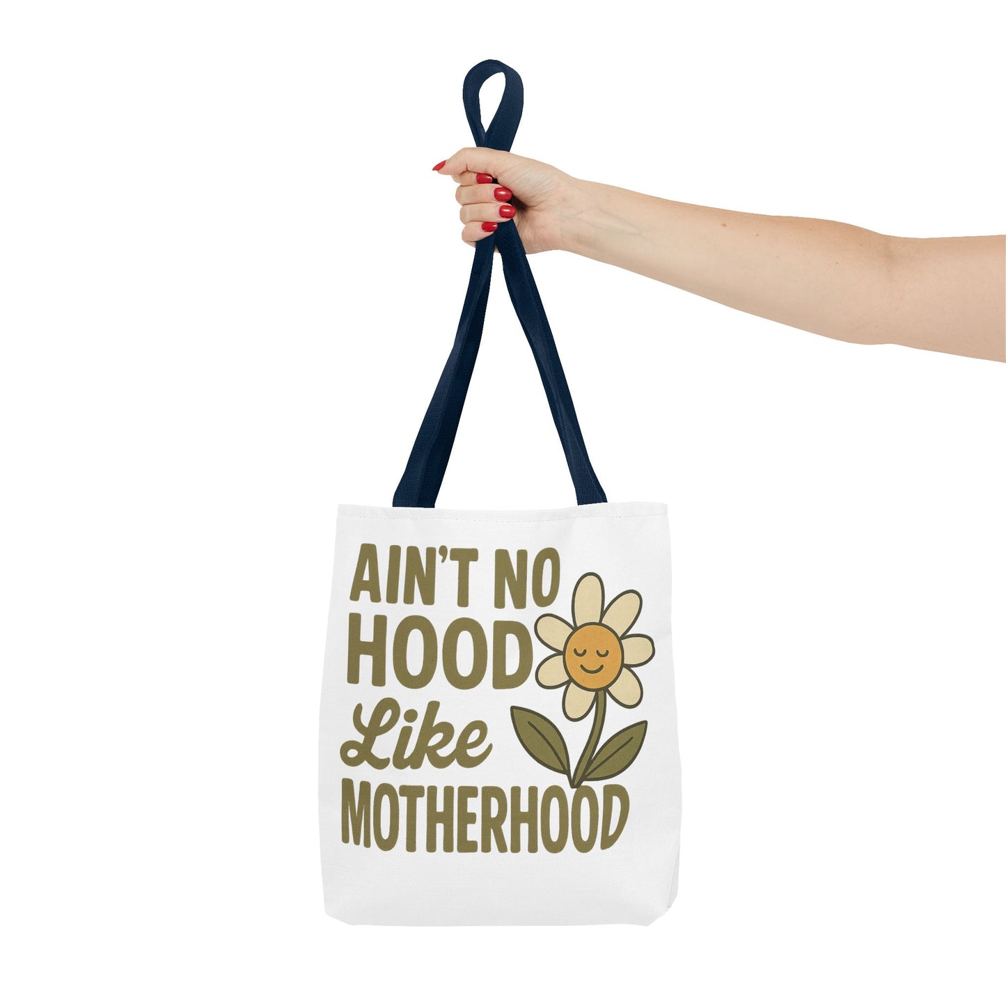 Motherhood Tote Bag with Flower Design Mother's Day Bag Tote for Mom Reusable Shopping Bag