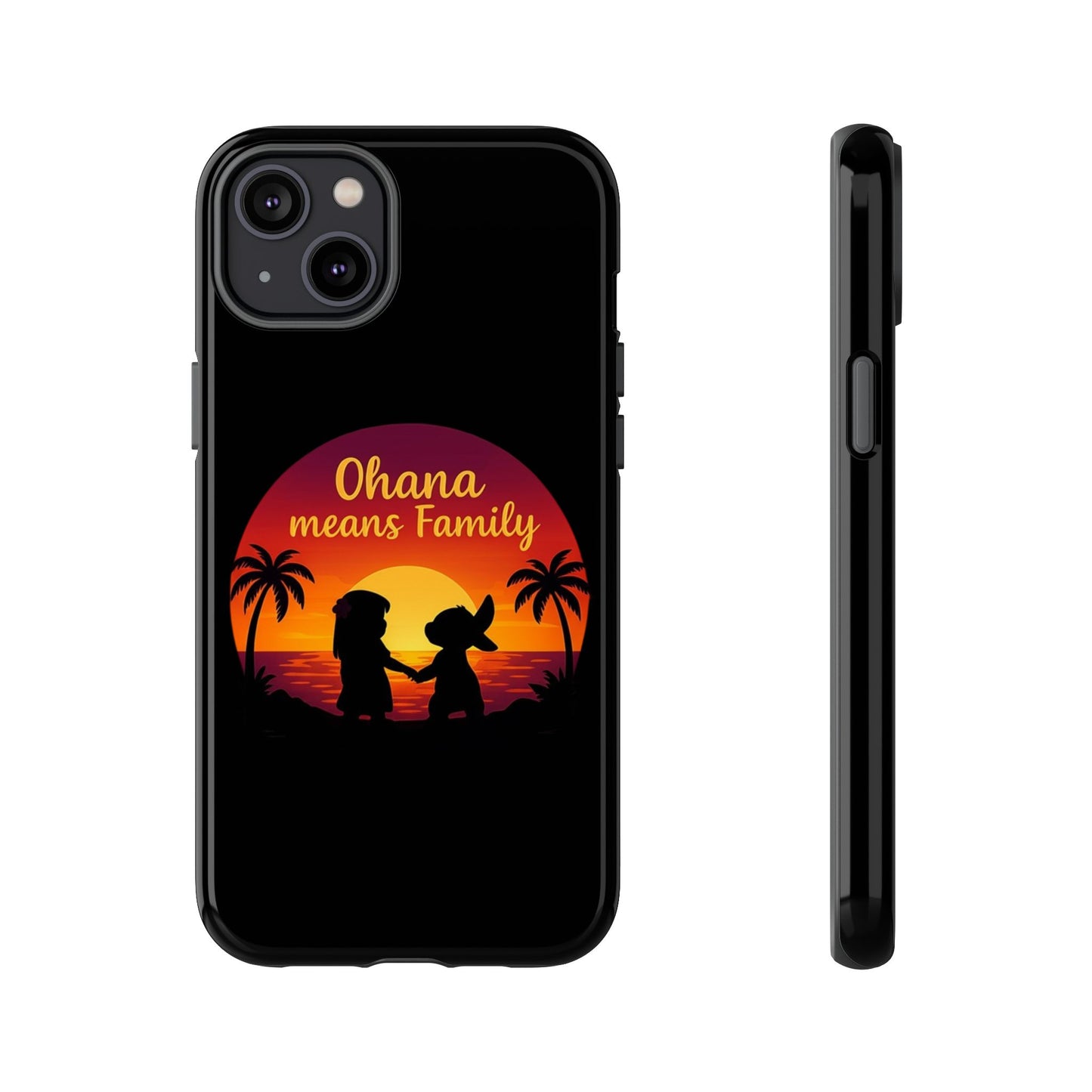 Ohana Means Family iPhone Case ā Lilo and Stitch-Inspired Cover ā Cute Tropical Gift ā Protective iPhone Case