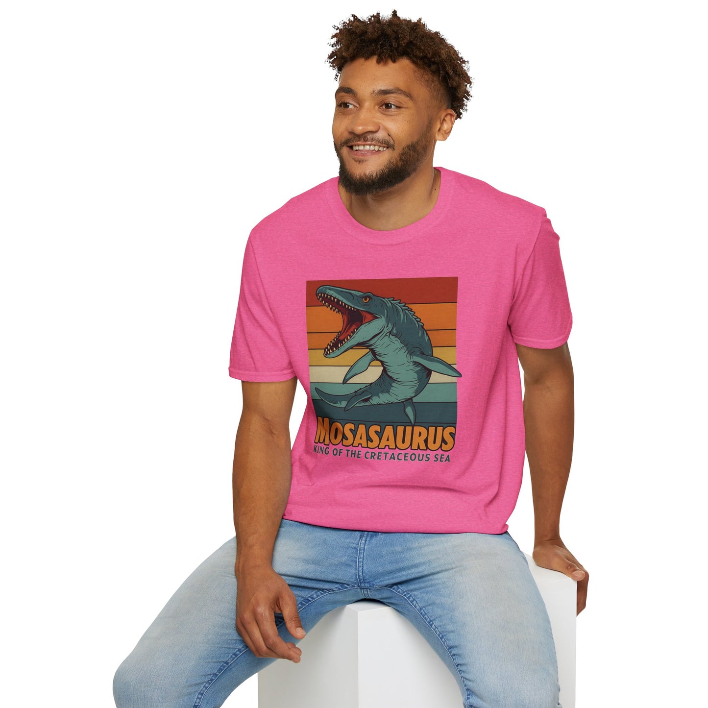 Retro Mosasaurus T-Shirt - Cretaceous Sea Monster Graphic Tee, Dinosaur Lover Gift, Paleontology Birthday, Soft Unisex Jurassic Cotton