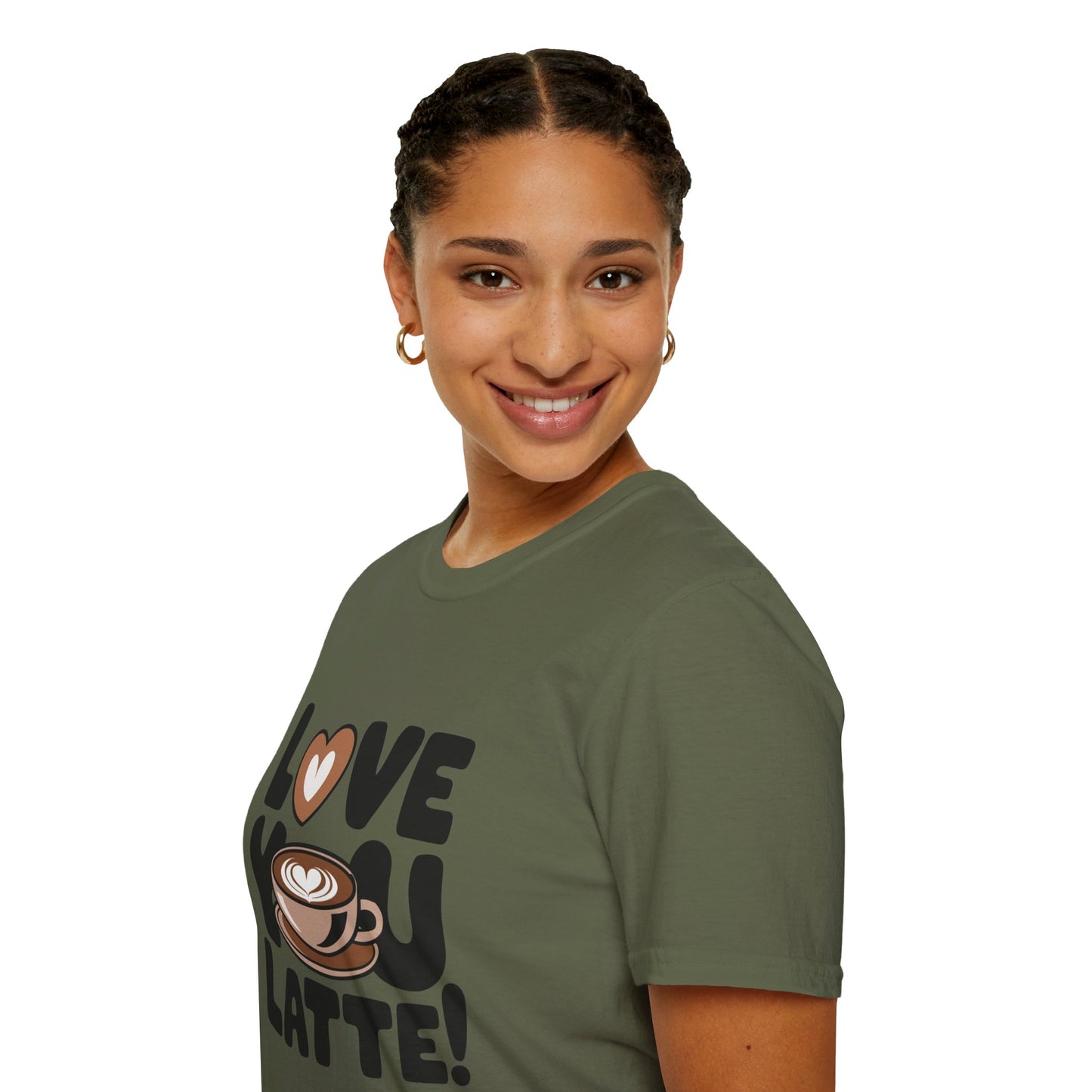 Love You Latte T‑Shirt – Cute Coffee Pun Tee | Latte Lover Gift | Coffee Humor Graphic Tee | Unisex Soft Cotton Coffee Shirt