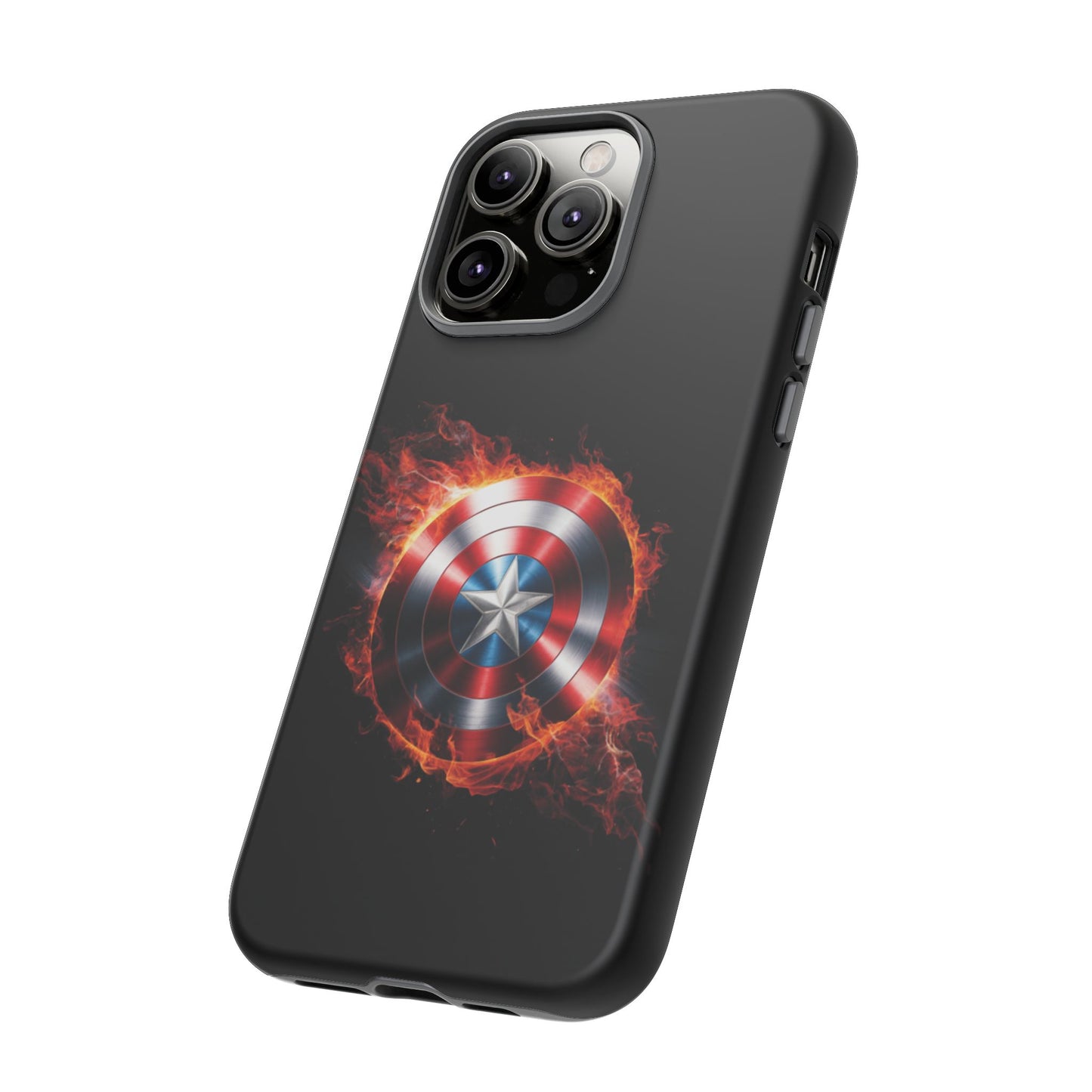iPhone Case - Captain America Shield in Flames