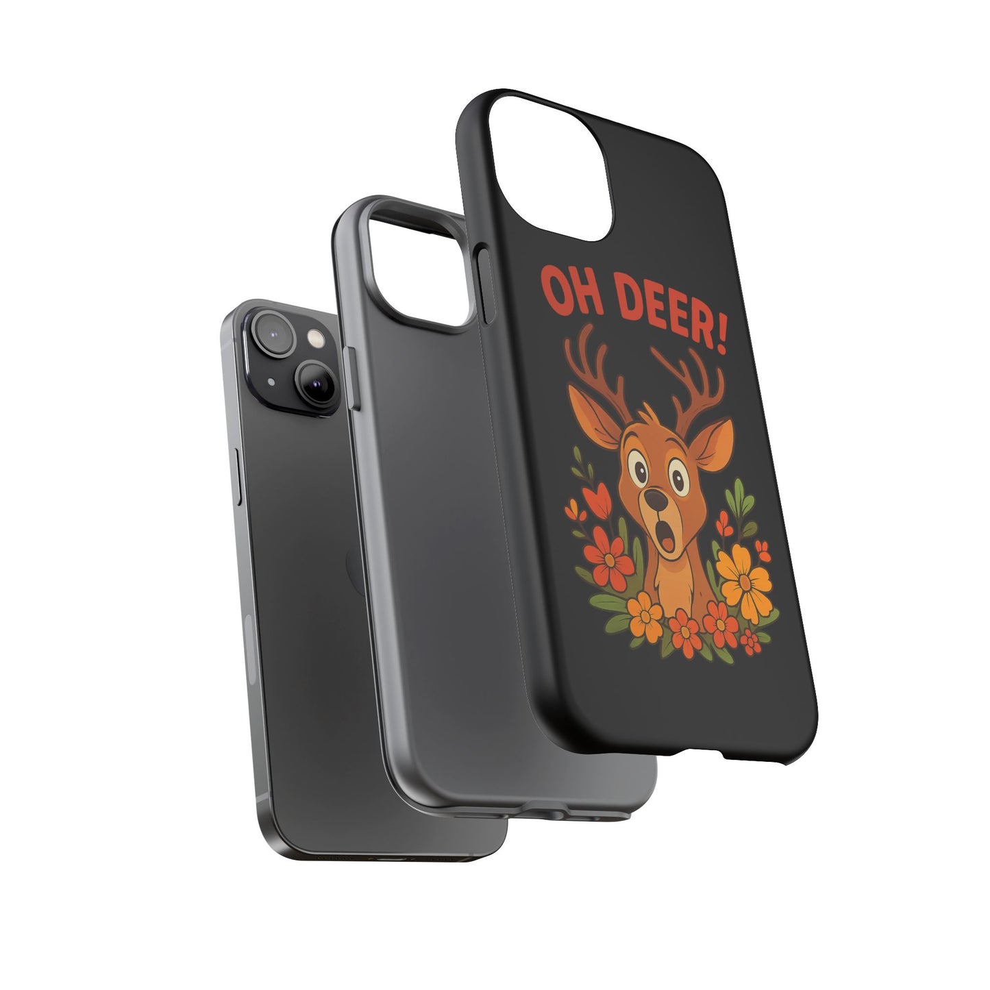 iPhone Case - Startled Deer 'Oh Deer' Nature Lover Phone Case Funny iPhone Accessory