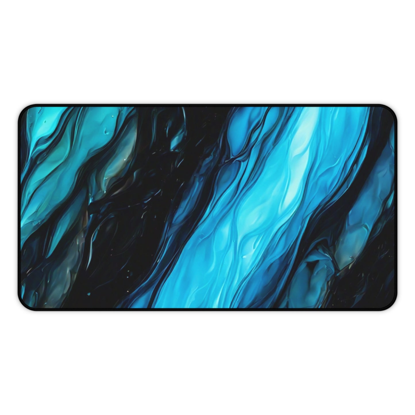 Elegant Blue Marble Desk Mat – Stylish Office Decor for Home and Workspaces