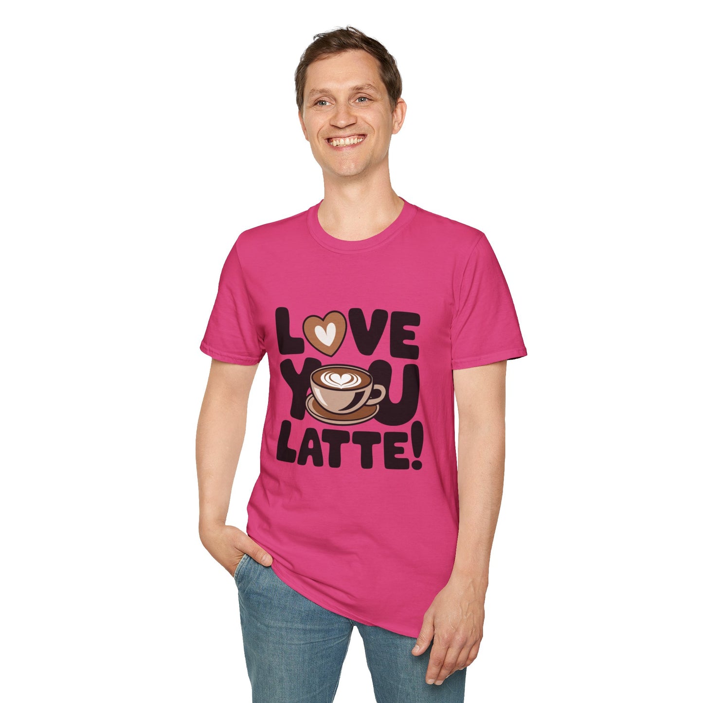 Love You Latte T‑Shirt – Cute Coffee Pun Tee | Latte Lover Gift | Coffee Humor Graphic Tee | Unisex Soft Cotton Coffee Shirt