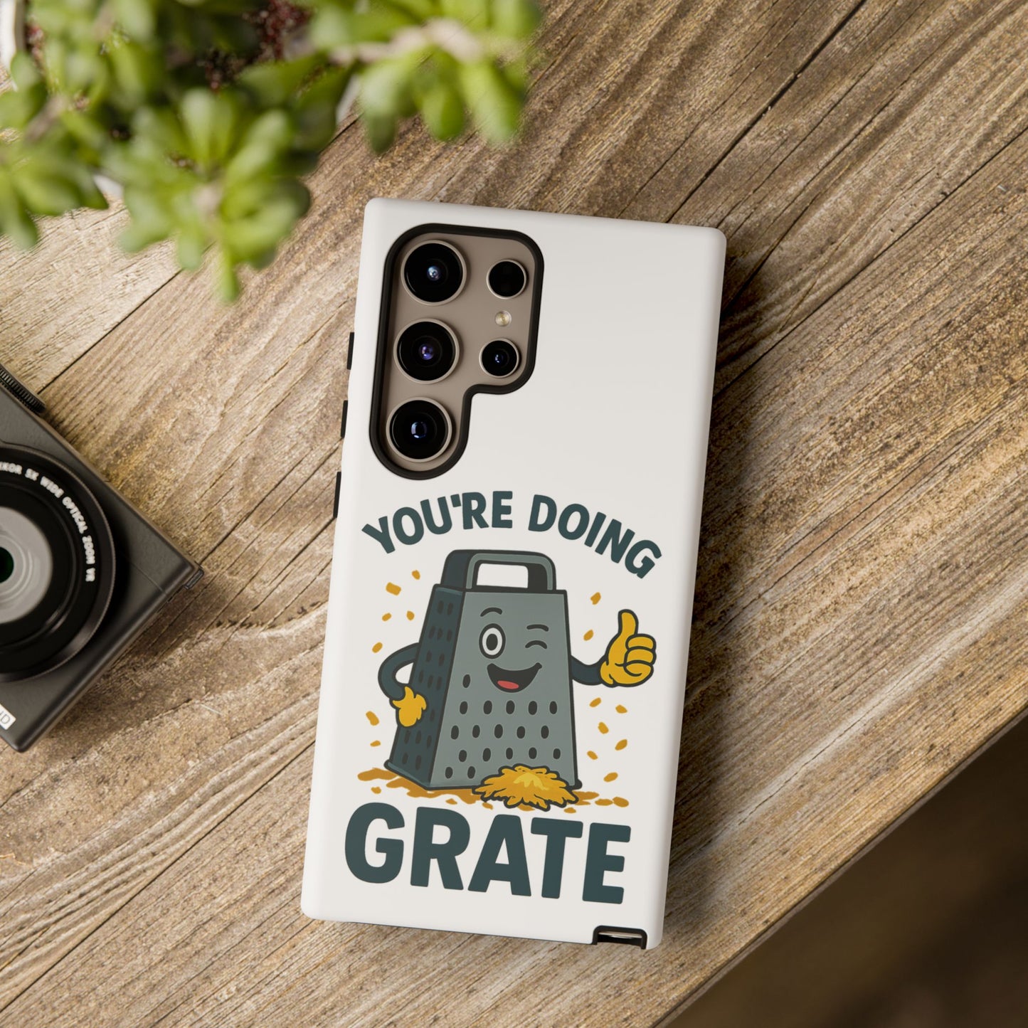 Samsung Tough Case - 'You're Doing Grate' Cheese Grater Design Phone Case for Chefs Foodie Accessory