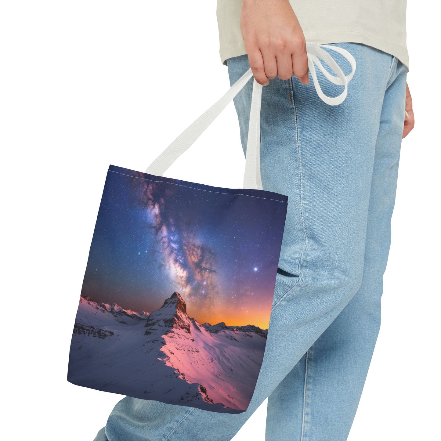 Stunning Mountain Galaxy Tote Bag - Nature Lover's Eco-Friendly Bag