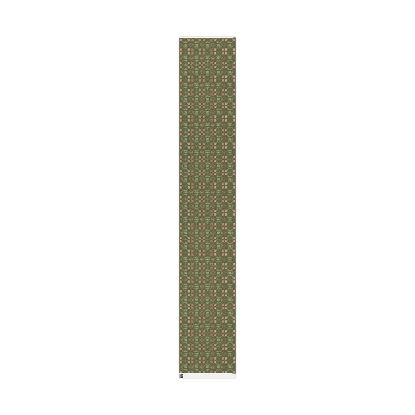 Christmas Wrapping Paper - Green 'I Present This To You'