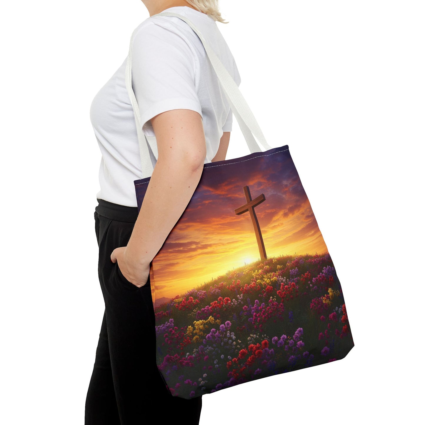 Da Vinci Cross Tote Bag Christian Bag Spiritual Tote Religious Tote Bag