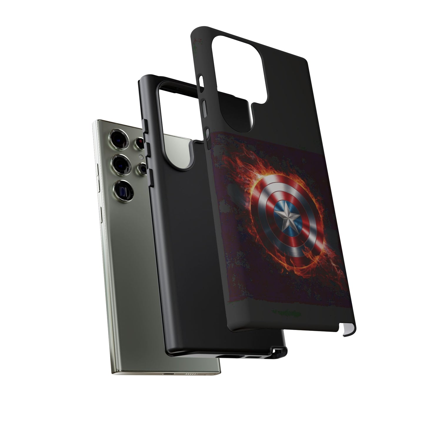 Captain America Shield in Flames Samsung Galaxy Tough Case