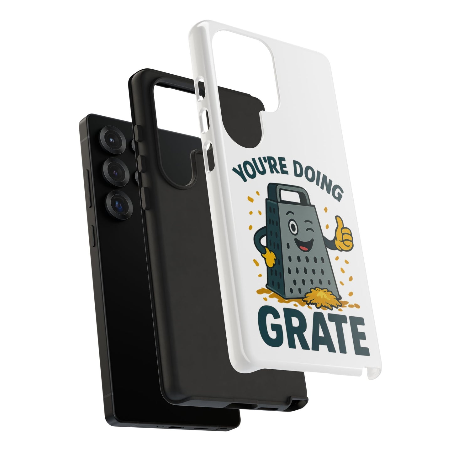 Samsung Tough Case - 'You're Doing Grate' Cheese Grater Design Phone Case for Chefs Foodie Accessory