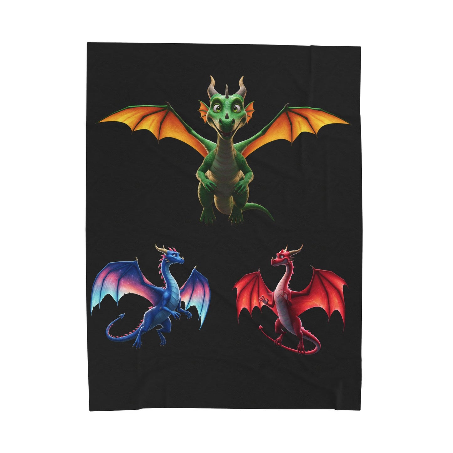 Fantasy Dragon Polyester Blanket | Colorful Dragon Throw for Gamers & DnD Fans | Cozy Mythical Creature Bedding | Dragon Lover Gift