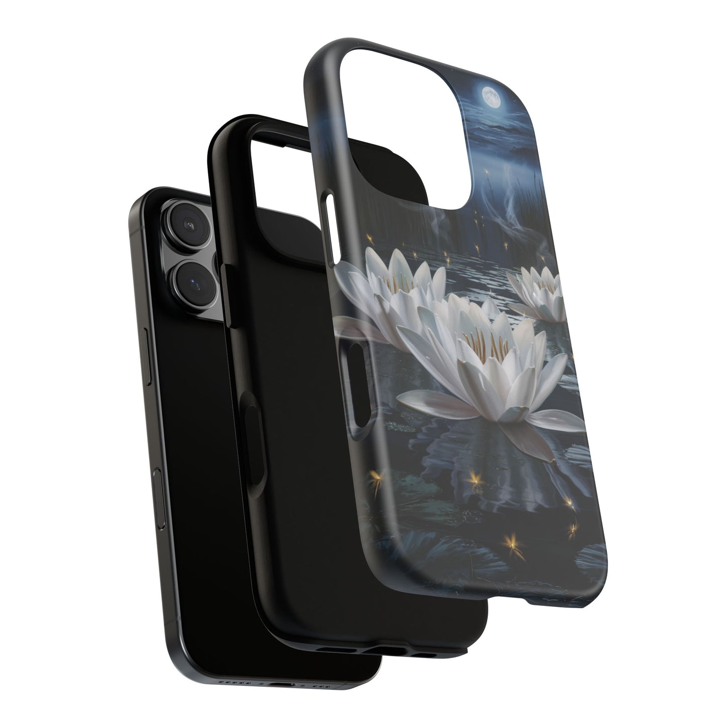 iPhone Case - Water Lilies Moonlight Design