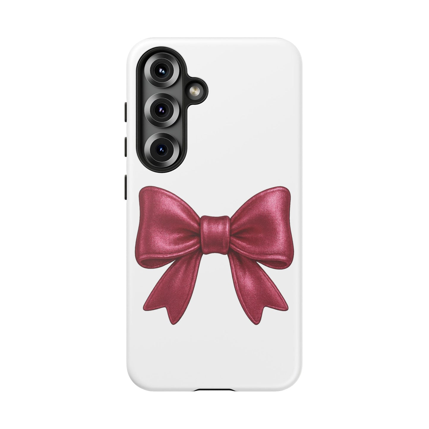 Pink Bow Samsung Case – Cute Girly Phone Cover – Glossy Ribbon Case for Samsung Galaxy – Aesthetic Phone Accessory – Gift for Her