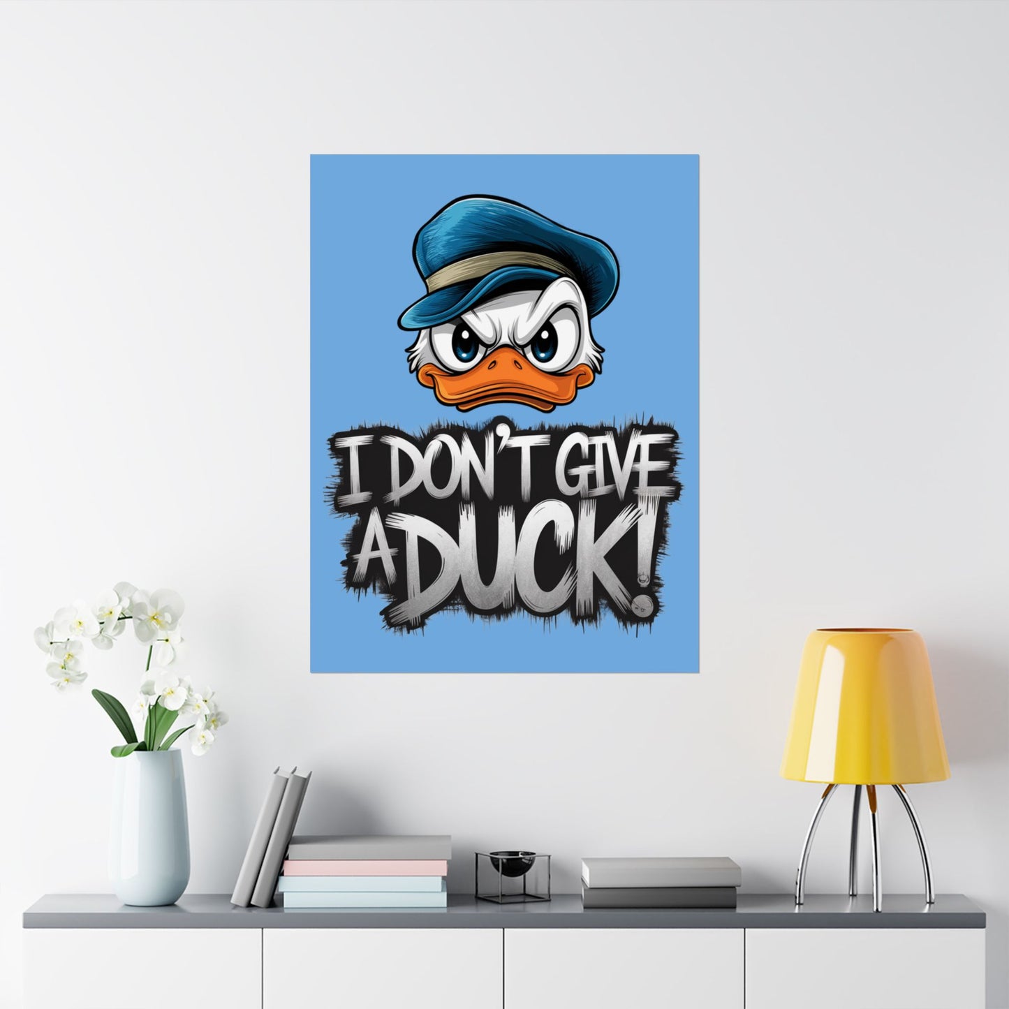 I Don't Give a Duck Angry Duck Poster