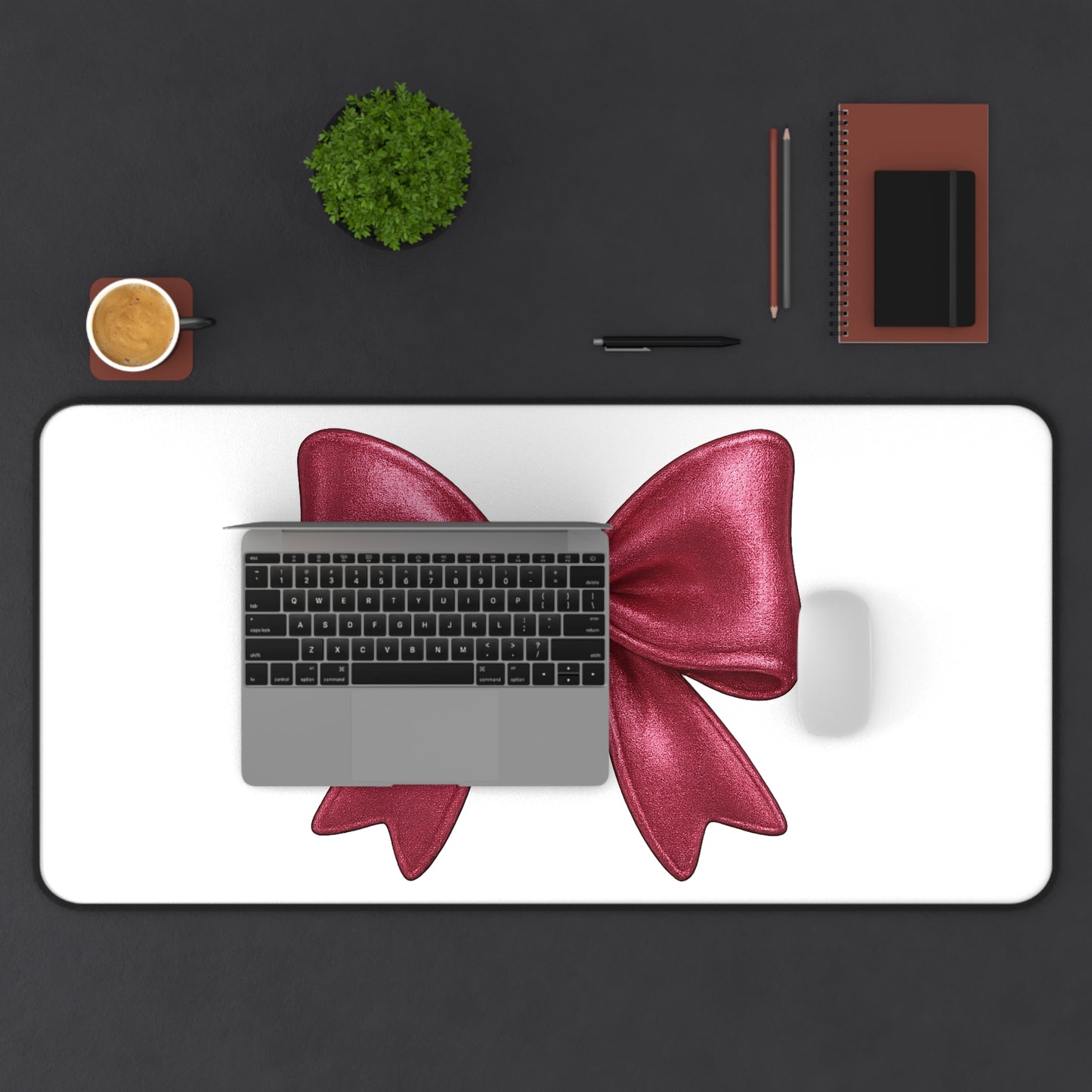 Pink Bow Mouse Pad XL β Cute Desk Mat for Women β Aesthetic Gaming Mat β Girly Office Decor β Streamer Setup Accessory β Desk Gift Idea