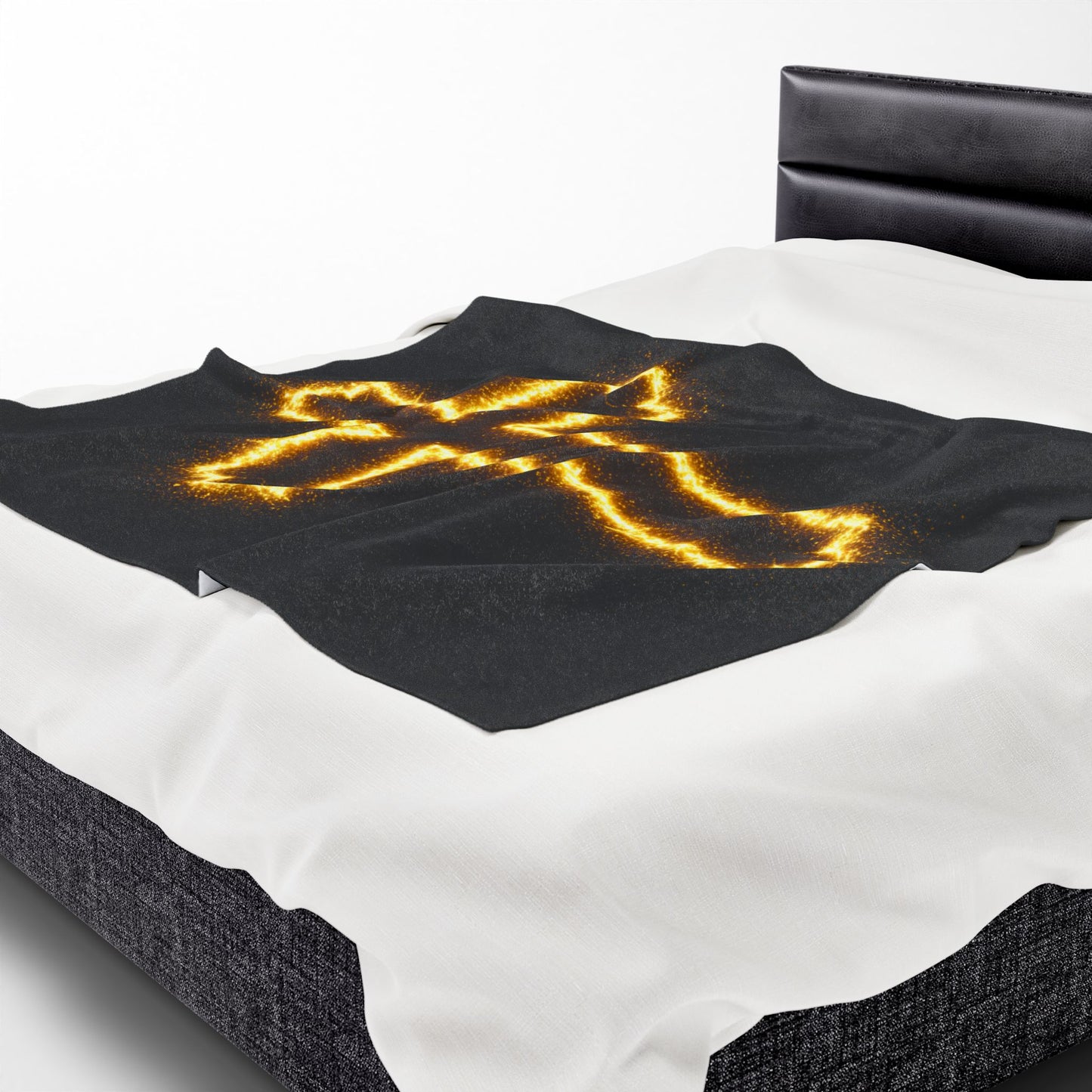 Inspirational Cross Velveteen Plush Blanket - Cozy Religious Throw for Faith and Comfort