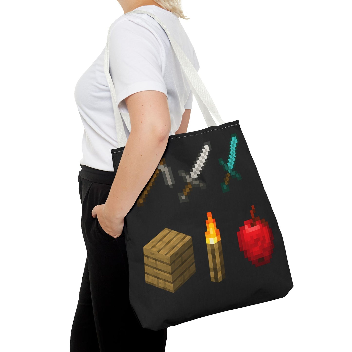 Minecraft Inspired Tote Bag Adventure Awaits Shopping Bag Reusable Tote Summer Bag