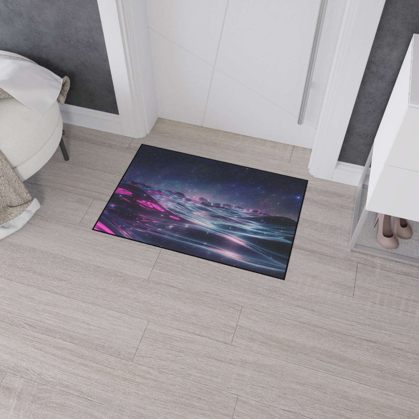 Floor Mat - Galactic Ocean and Night Sky Design