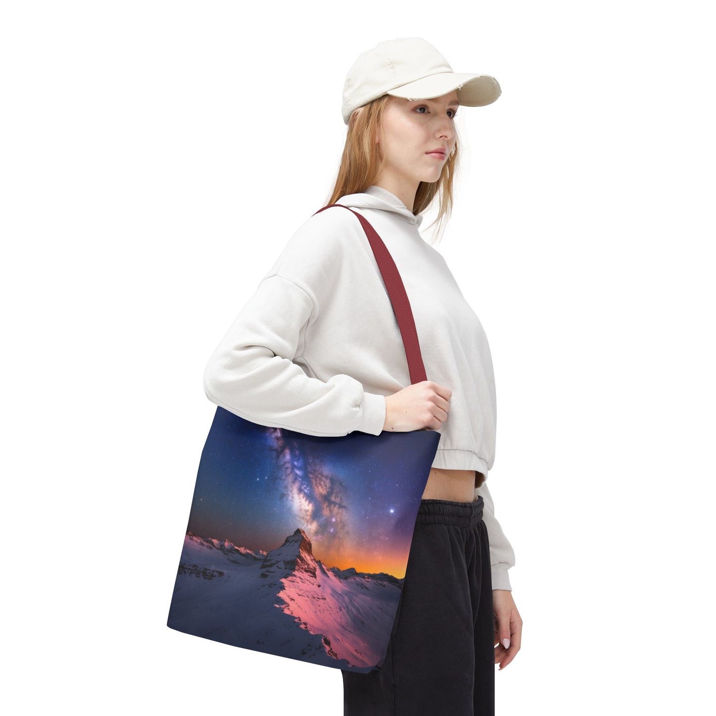 Stunning Mountain Galaxy Tote Bag - Nature Lover's Eco-Friendly Bag
