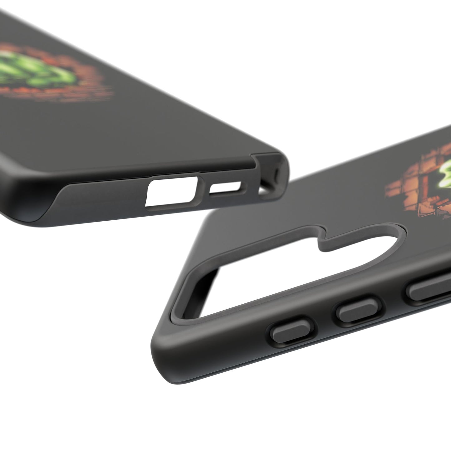 Samsung Phone Case, Green Fist Smashing Wall Design, Comic Book Phone Case, Geeky Case