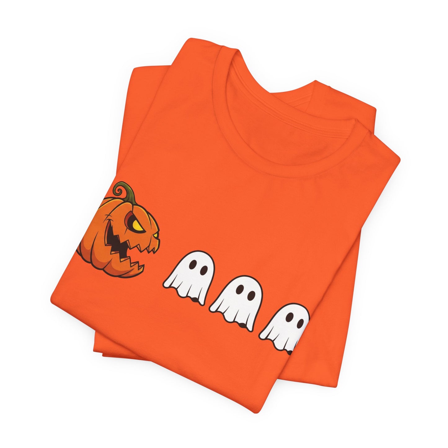 Pumpkin Pac-Man Shirt, Halloween Arcade Tee, Pumpkin Chase Ghosts Tee, Retro Gaming Halloween, Spooky Season Shirt, Vintage Game Pumpkin Top