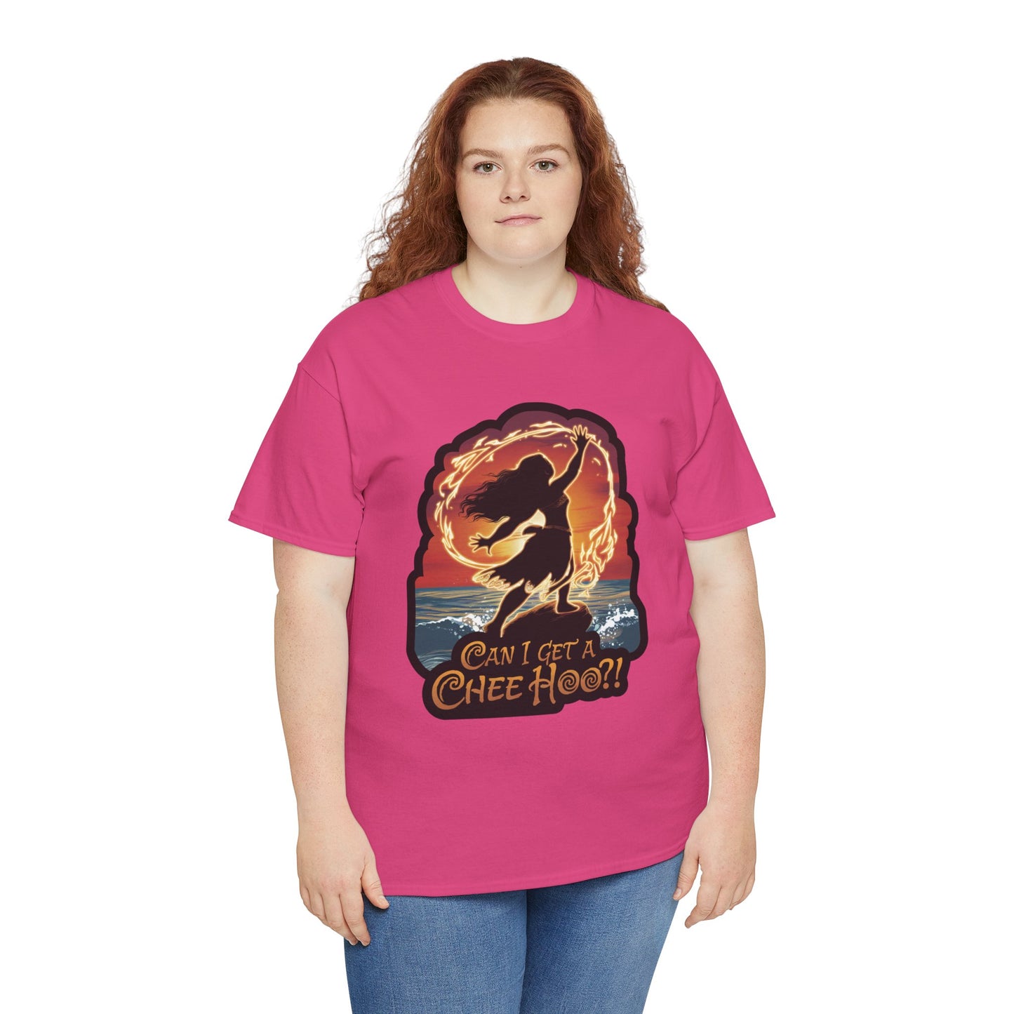 Can I Get a Chee Hoo Shirt – Hawaiian Island Vibes Tee – Hula Dancer Sunset Graphic T-Shirt – Polynesian Luau Party Unisex Top