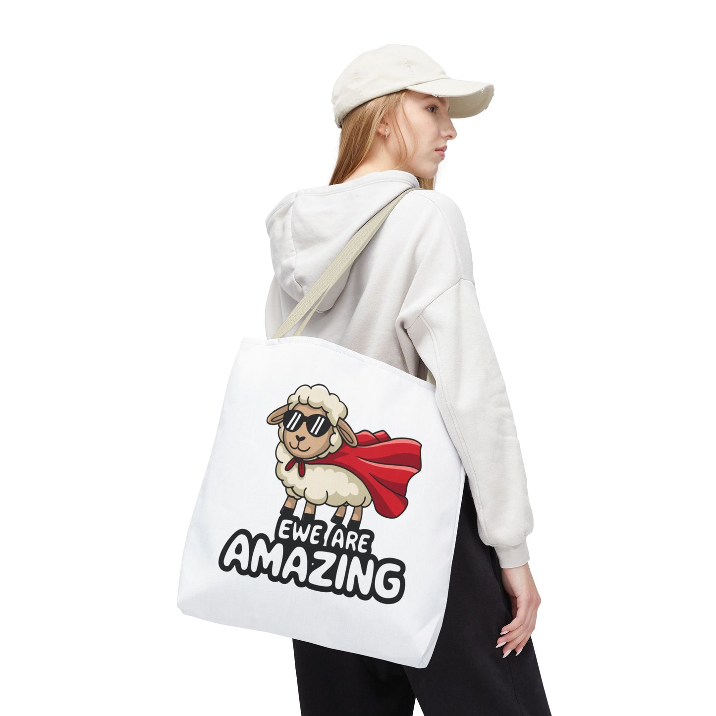 Sheep Tote Bag - Ewe Are Amazing Inspirational Bag Everyday Tote Funny Bag