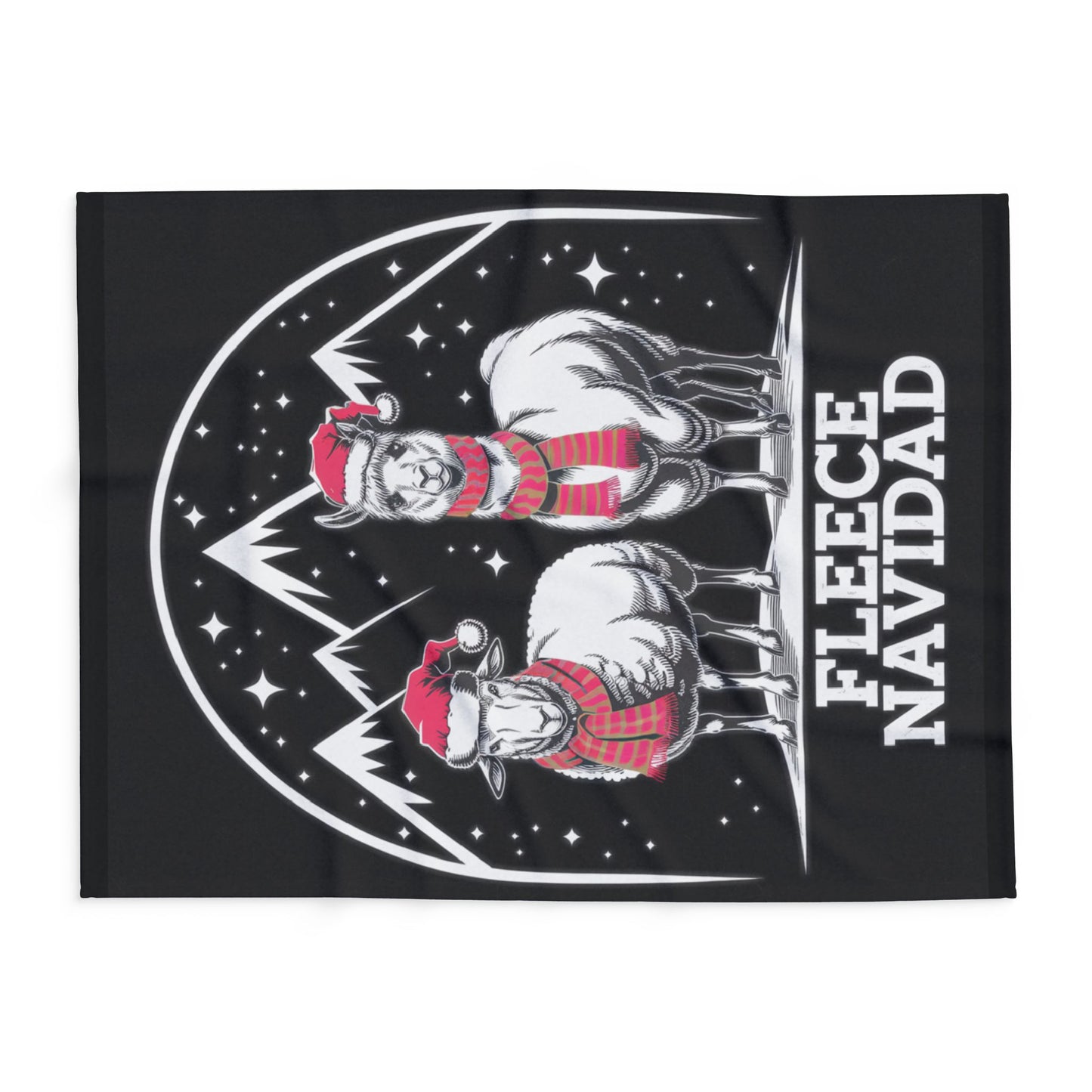 Christmas Arctic Fleece Blanket, Holiday Winter Decor, Fleece Navidad Throw,