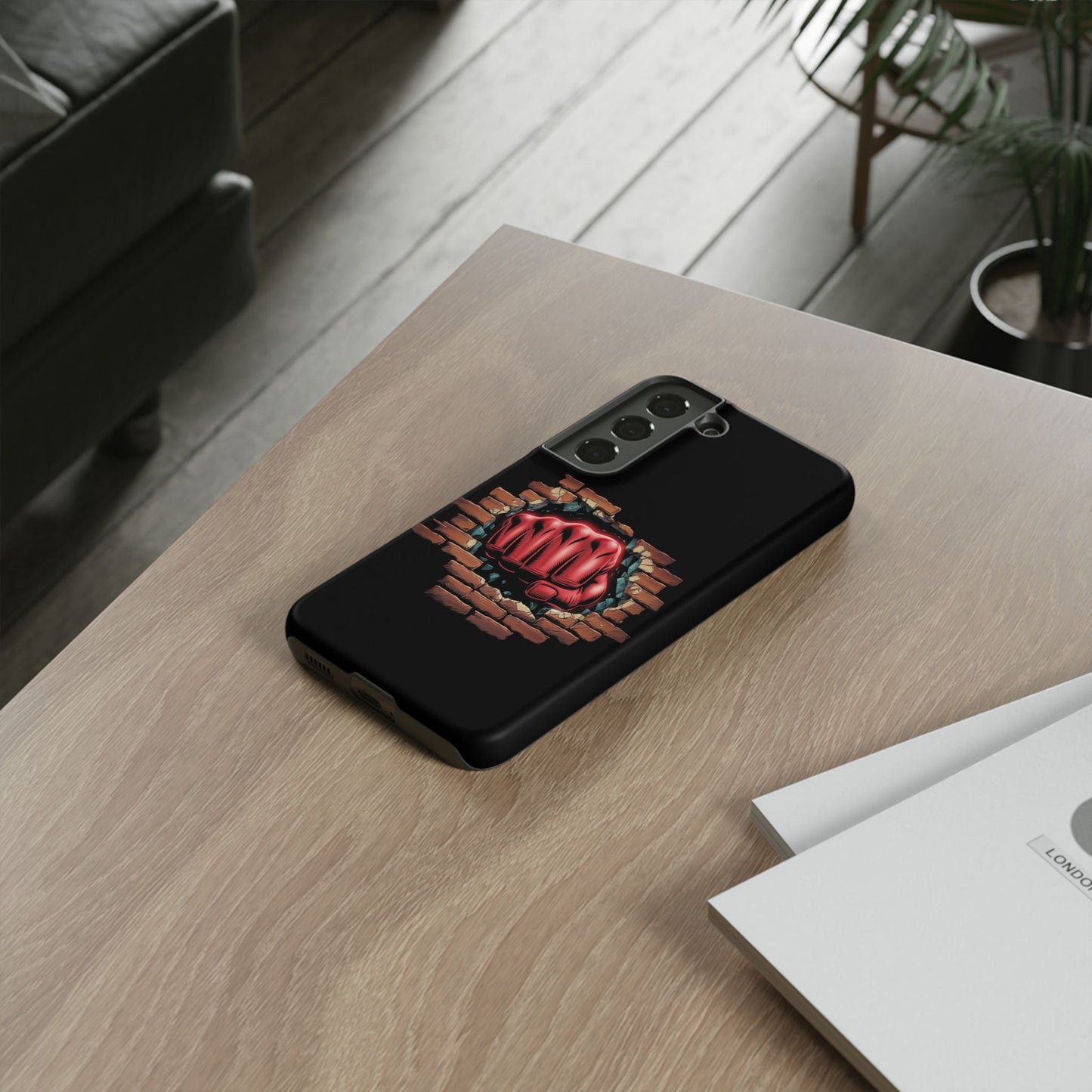 Samsung Galaxy Tough Case - Red Fist Smashing Design