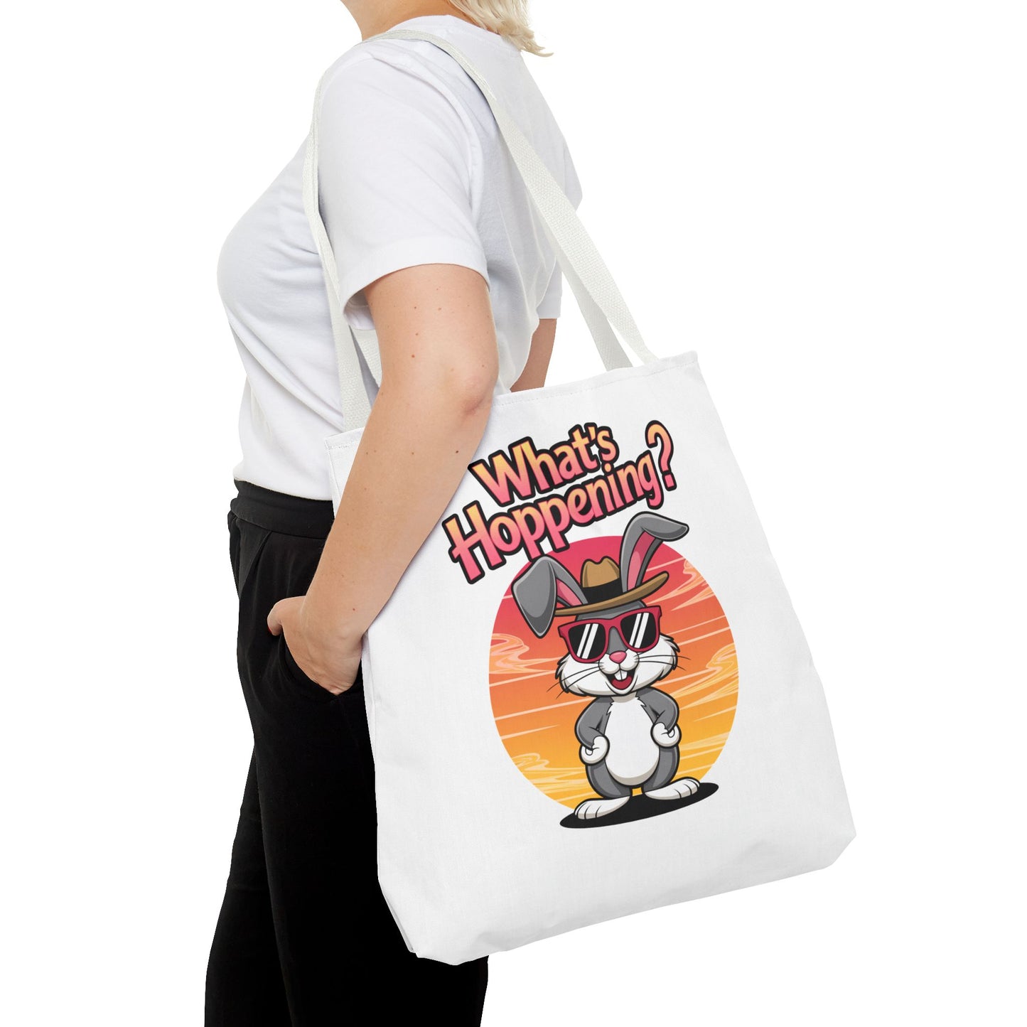 Bunny Tote Bag - 'What's Hoppening'
