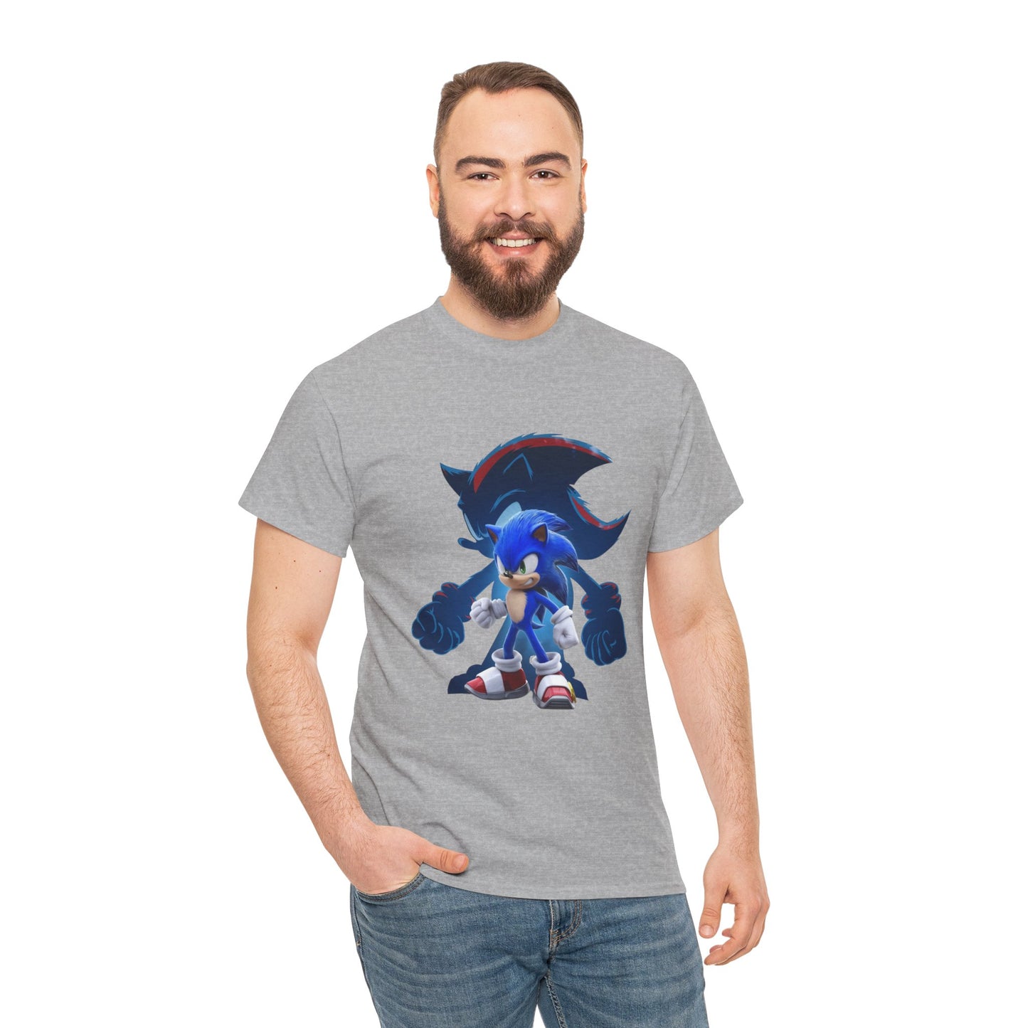 Blue Speed Hero Graphic Tee | Retro Gaming Legend T-Shirt | Fan Inspired Gamer Apparel | Cool Vintage Style Unisex Shirt for Adults & Teens