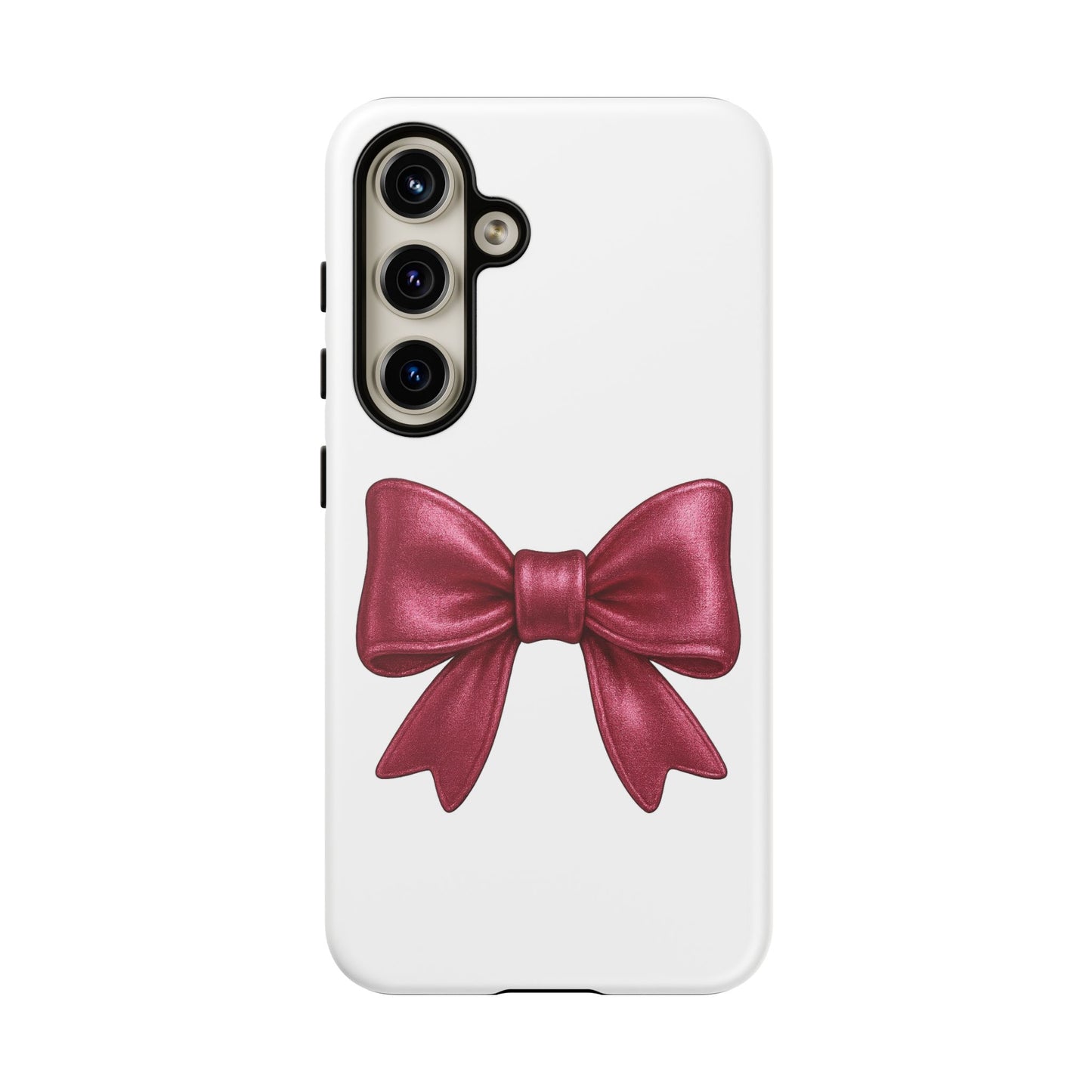 Pink Bow Samsung Case – Cute Girly Phone Cover – Glossy Ribbon Case for Samsung Galaxy – Aesthetic Phone Accessory – Gift for Her