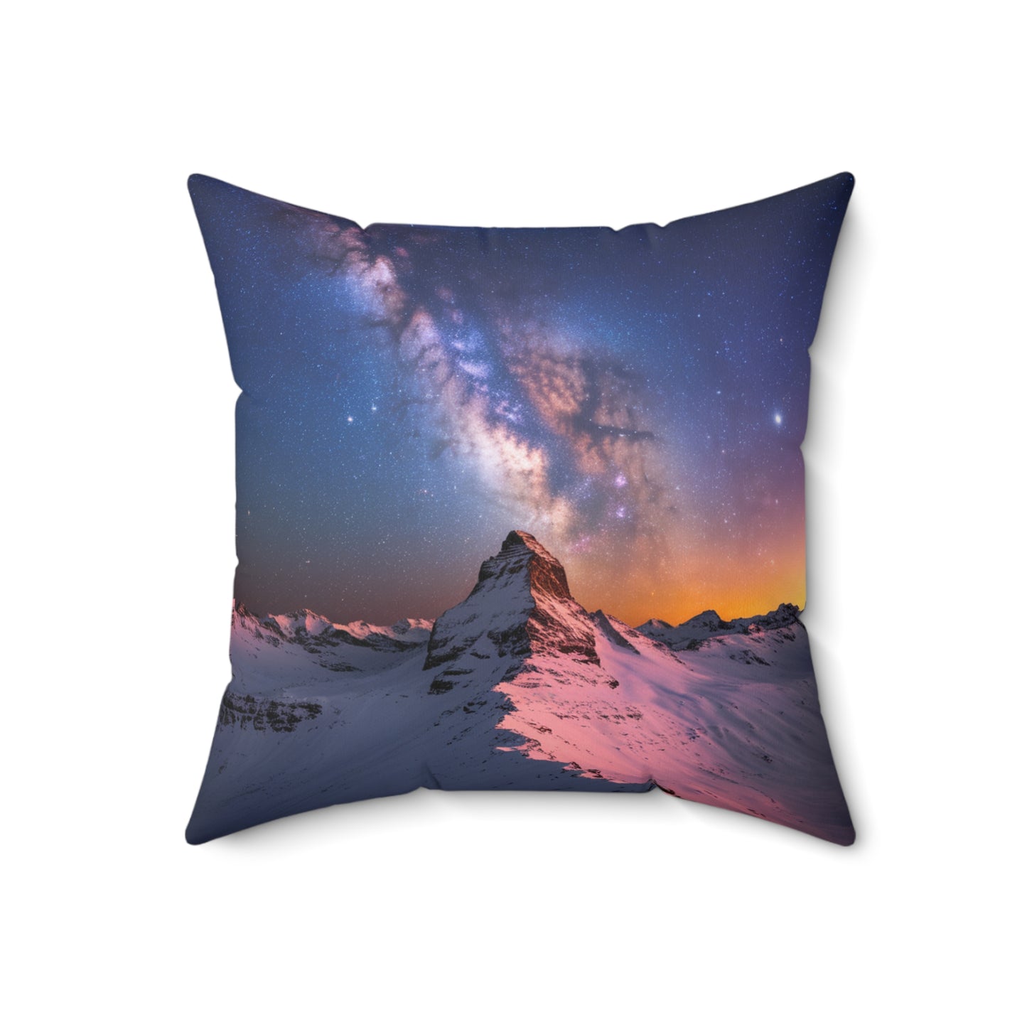 Mountain Galaxy Decorative Pillow - Cozy Home Accent for Stargazers