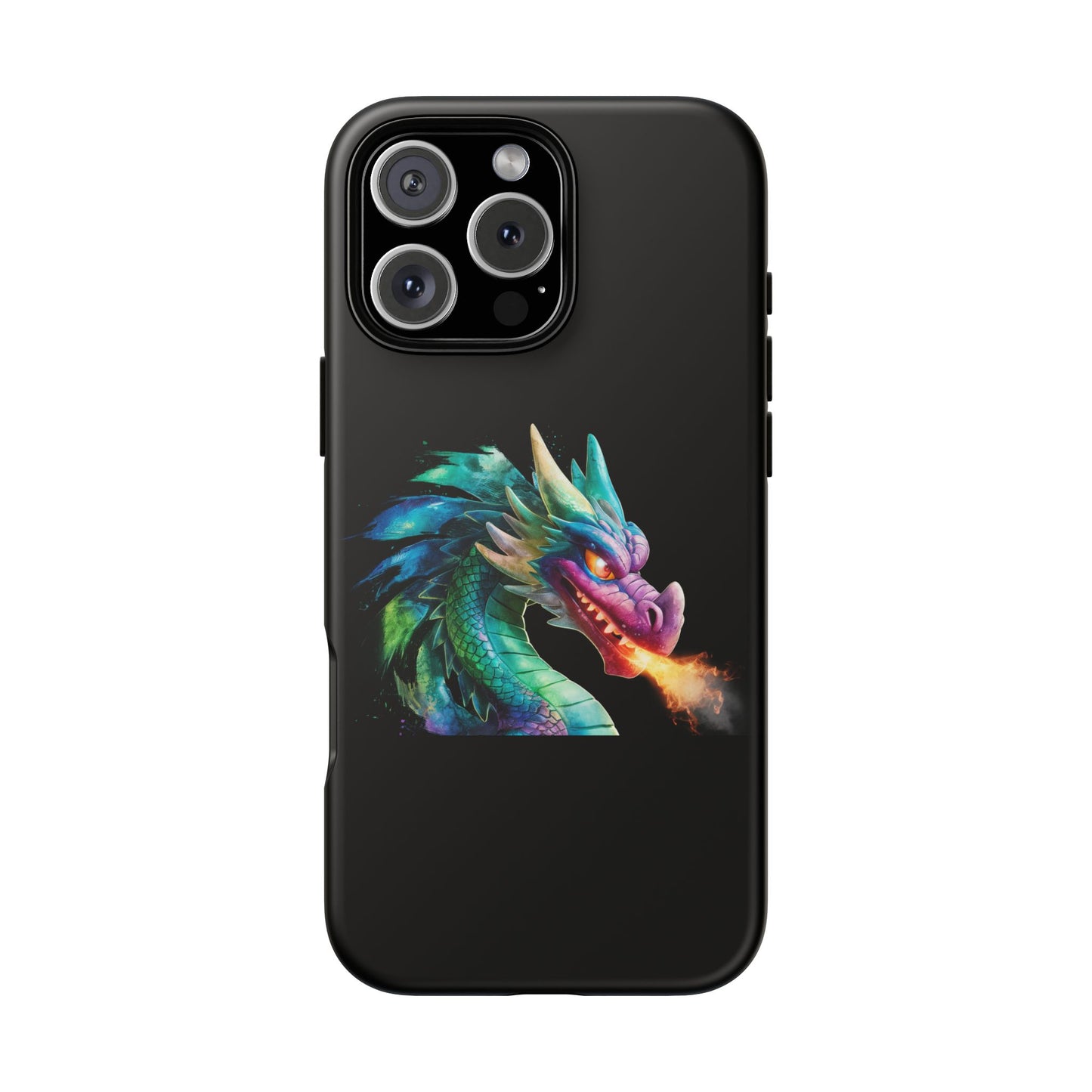 Dragon iPhone Case - Fantasy Fire-Breathing Art Protective Cover - Bookish Dark Academia Aesthetic Gift for Teens and Adults