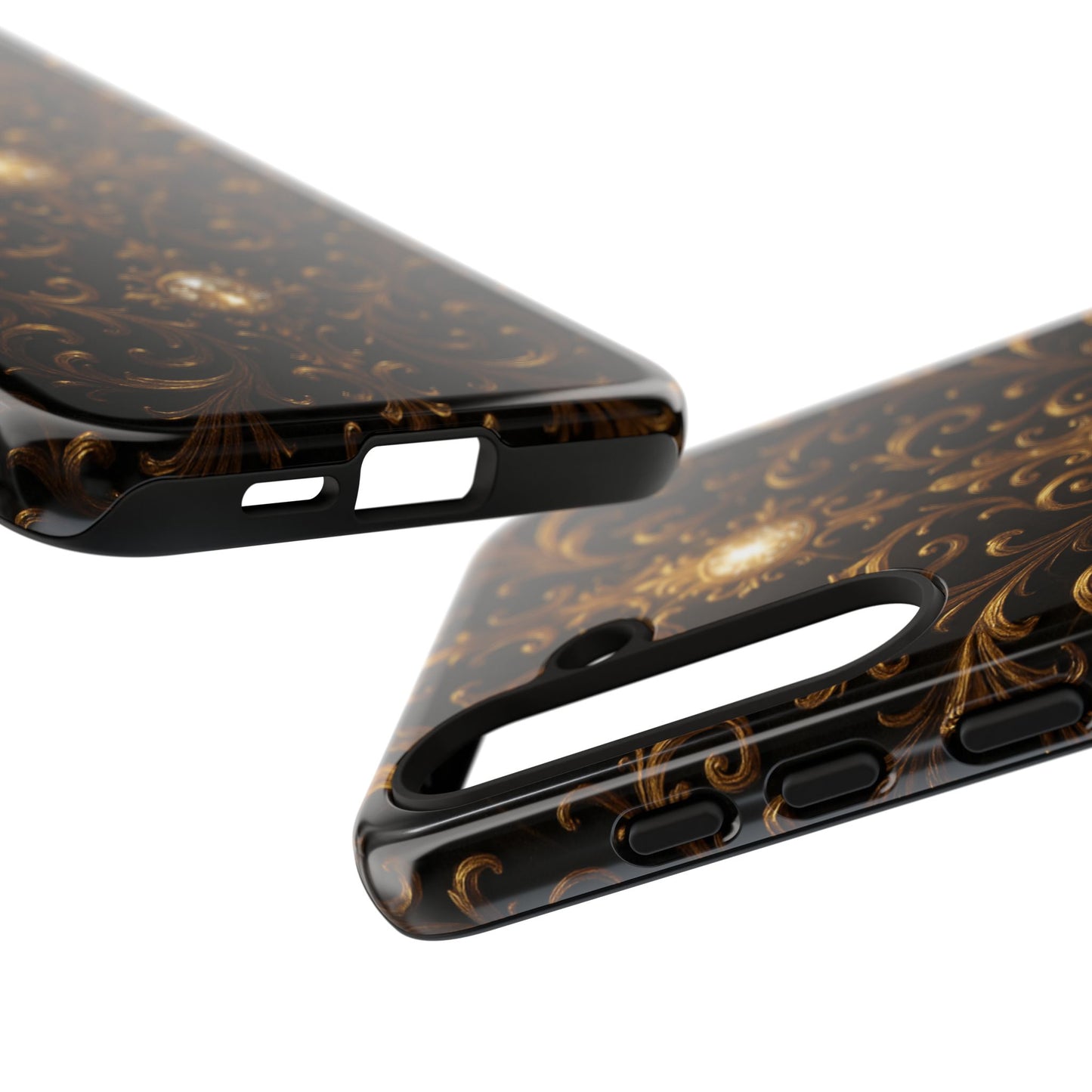 Luxury Baroque Samsung Case β Elegant Gold Ornate Floral Phone Cover for Galaxy