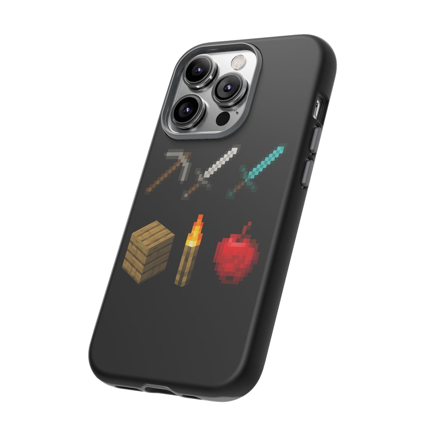 Pixel Art iPhone Case - Gaming-Inspired Tough Case for Gamers inspired by Minecraft Phone Case