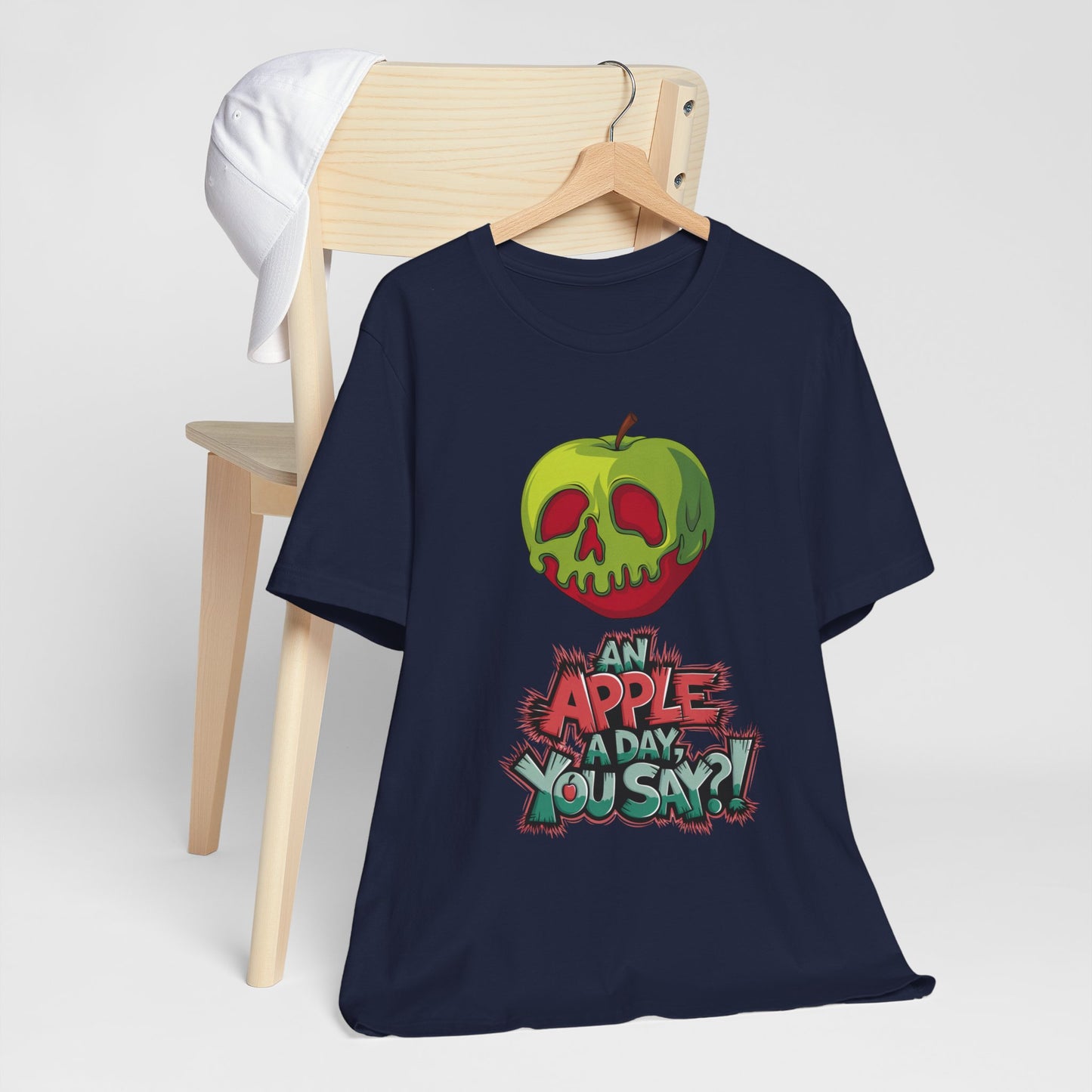 Funny Apple Skull Shirt – An Apple A Day You Say? – Grunge Fruit Tee – Y2K Nostalgia T‑Shirt – Gift for Fruit Lovers