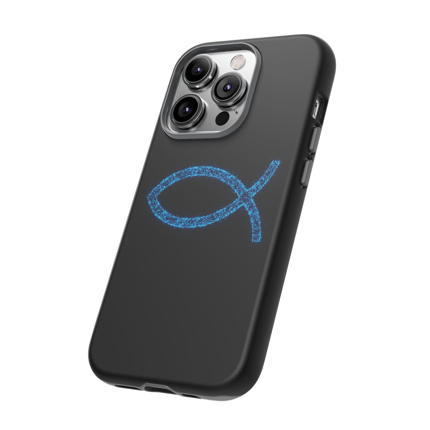 Stylish Tough iPhone Case with Sparkling Fish Design - Durable Phone Protection