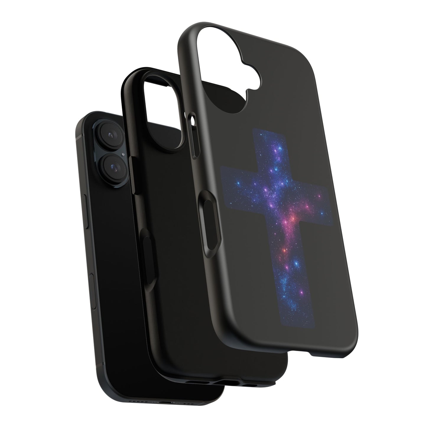 iPhone Case - Galactic Cross design Christian Phone Case Spiritual iPhone Accessory Religious Case Gift for Believers
