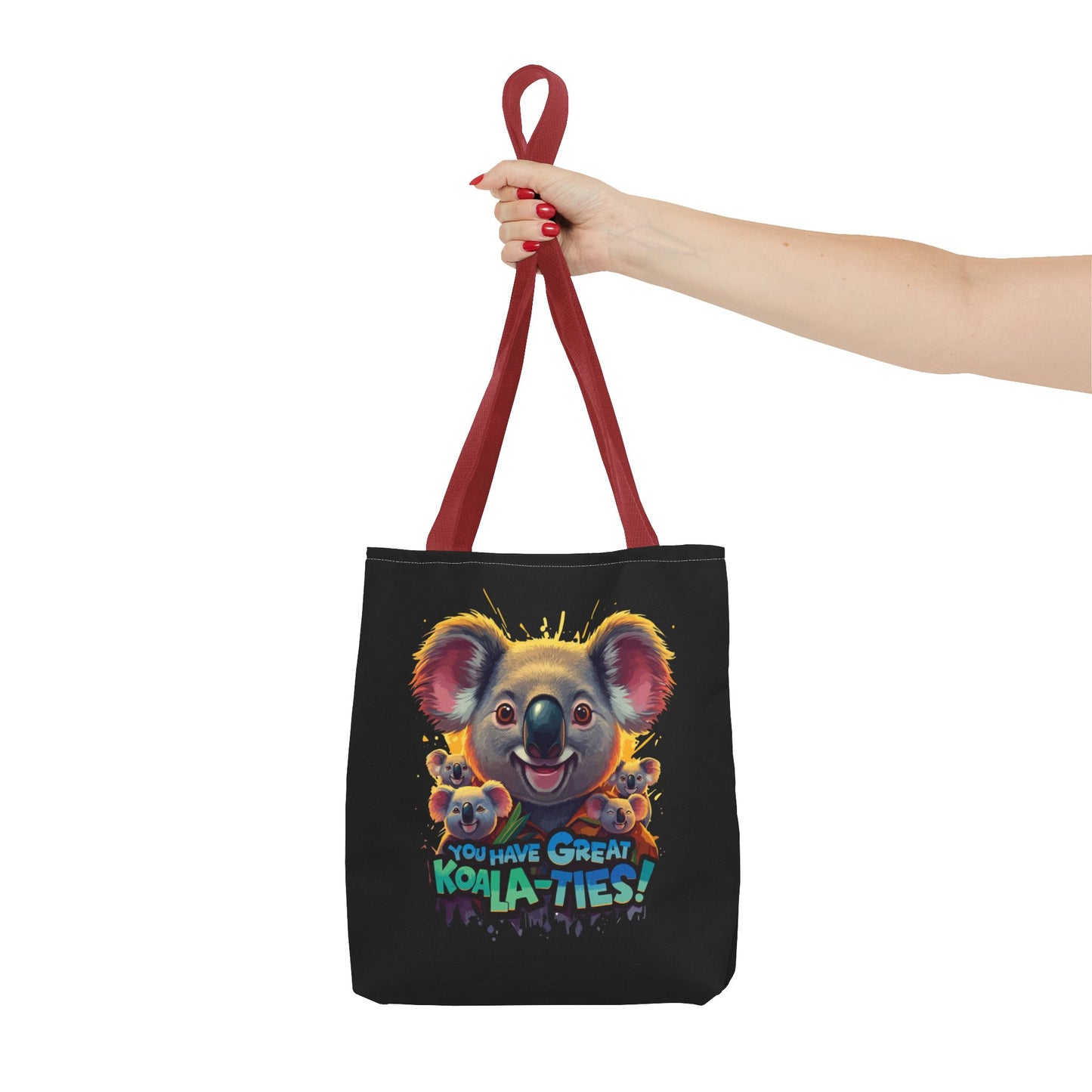 Koala Tote Bag – Funny Animal Pun Bag with Cute Koala Design – Reusable Grocery, Beach, or Everyday Carry Bag – Gift for Koala Lovers