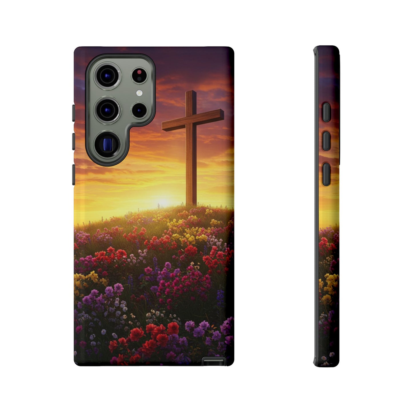 Samsung Phone Case Cross on a Hill Painting Christian Phone Case Cross Samsung Case
