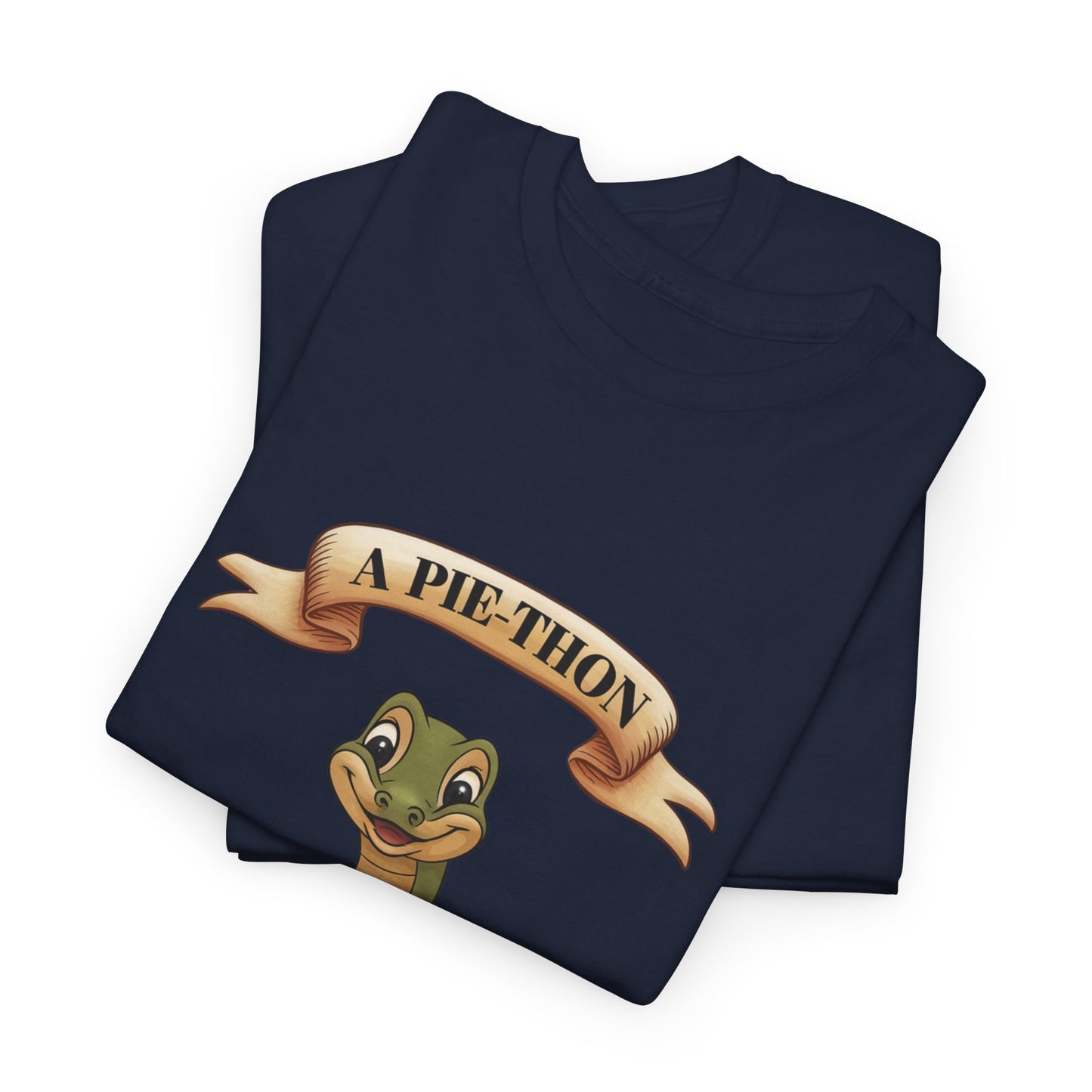 A Pie-Thon Funny Snake Pun Shirt – Cute Animal Joke T-Shirt – Quirky Graphic Tee for Pun Lovers, Reptile Fans, and Unique Gift Ideas