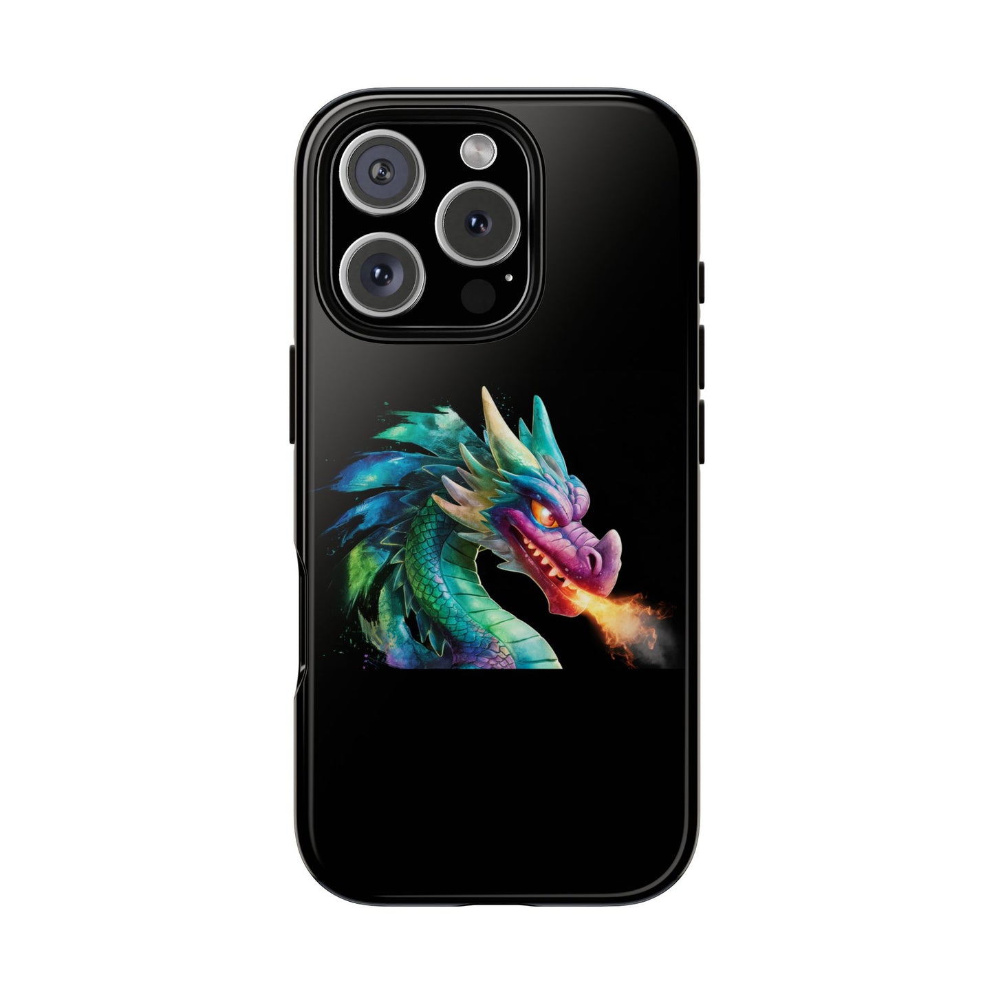 Dragon iPhone Case - Fantasy Fire-Breathing Art Protective Cover - Bookish Dark Academia Aesthetic Gift for Teens and Adults