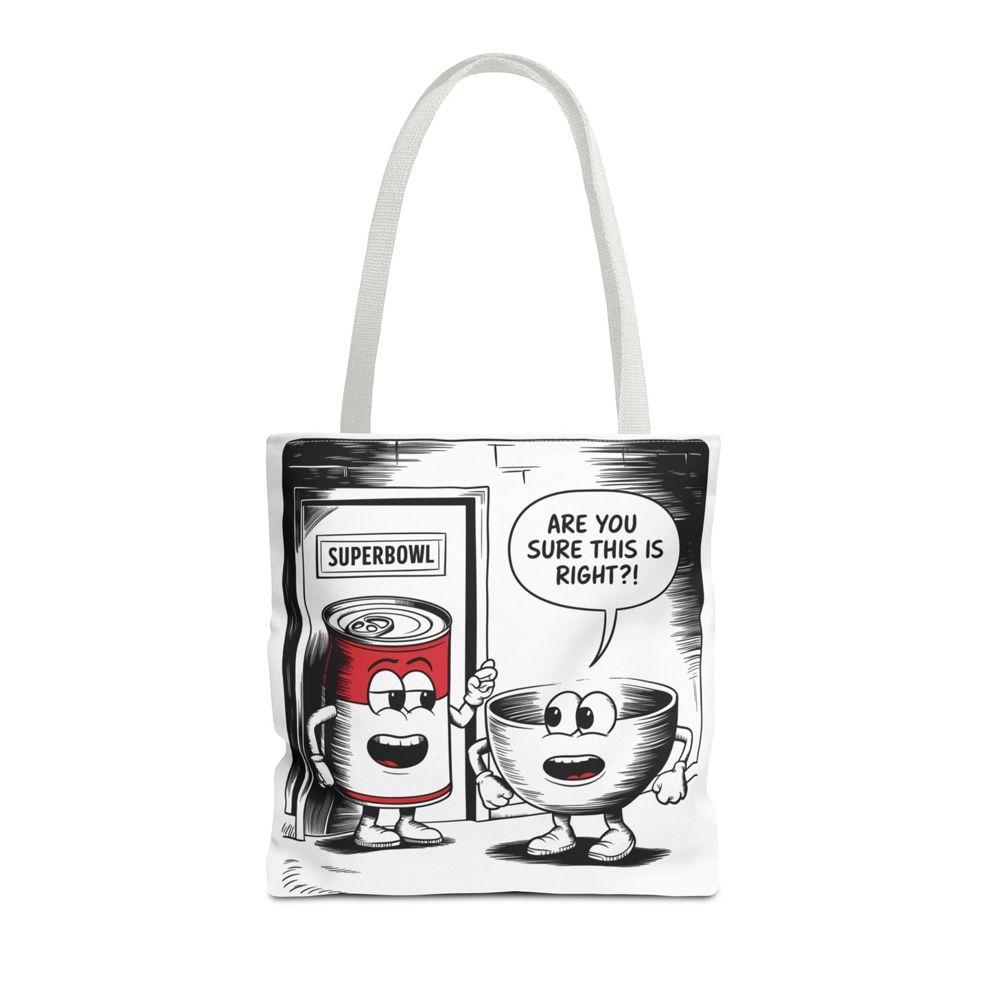 Tote Bag - Comic Superbowl Soup Design