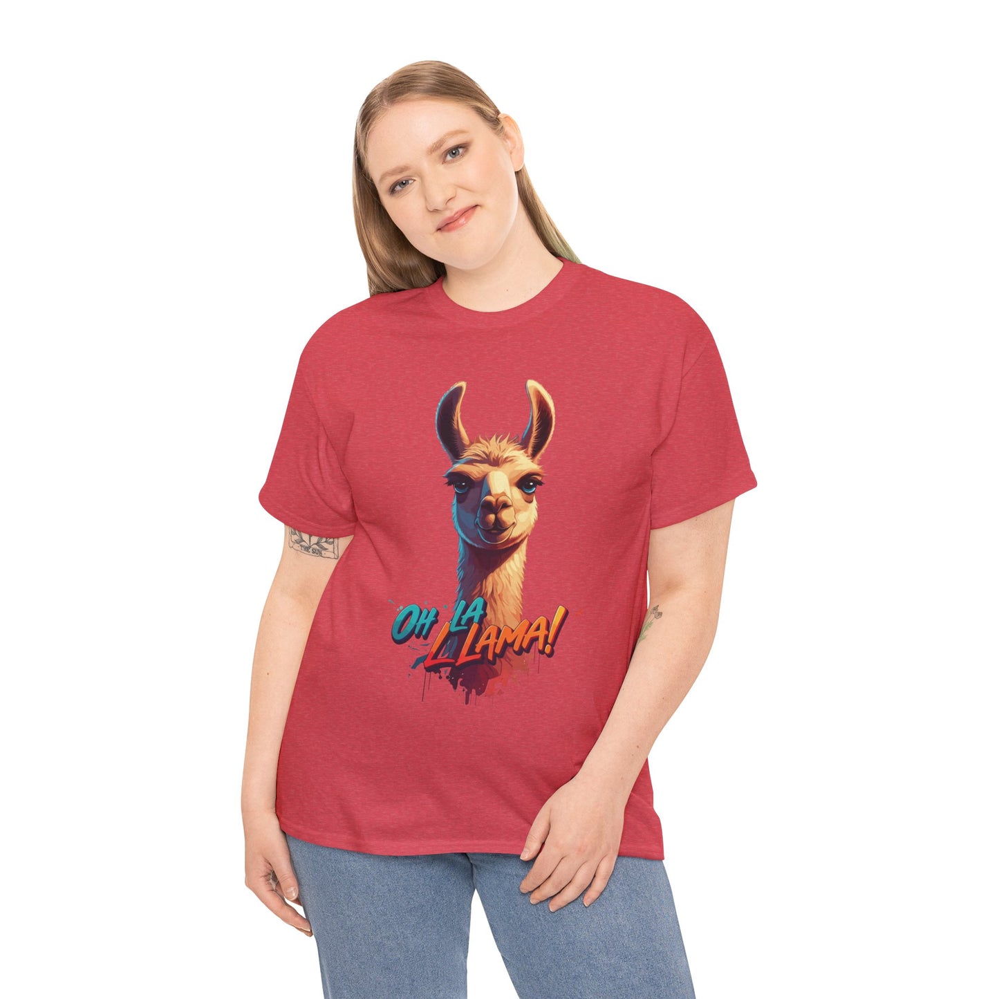 Oh la Llama Graphic Tee | Fun Llama T-Shirt, Cute Animal Lover Shirt, Llama Lover Gift, Quirky Party Tee, Trending Llama Fashion