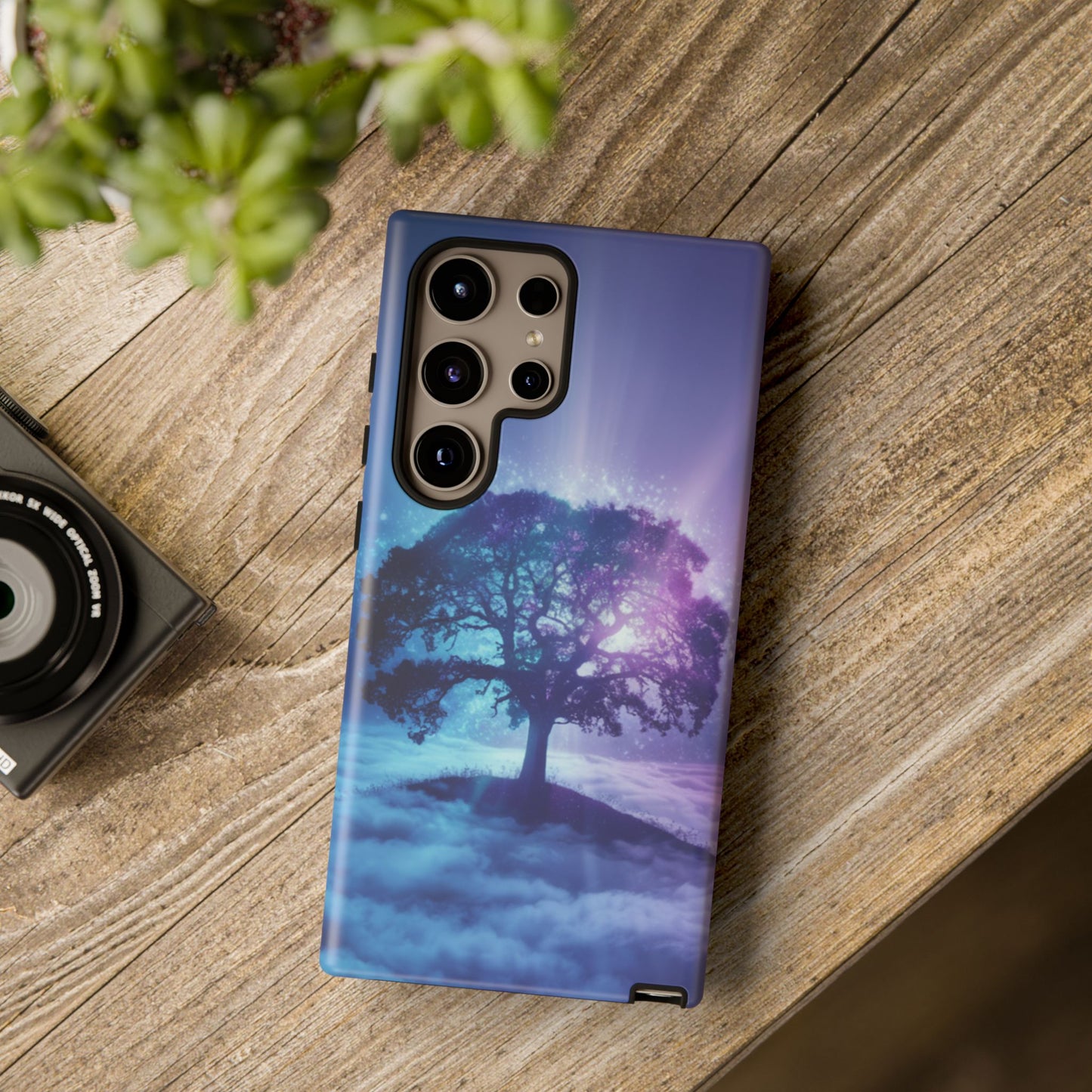 Samsung Phone Case - Dreamy Tree in the Clouds Design